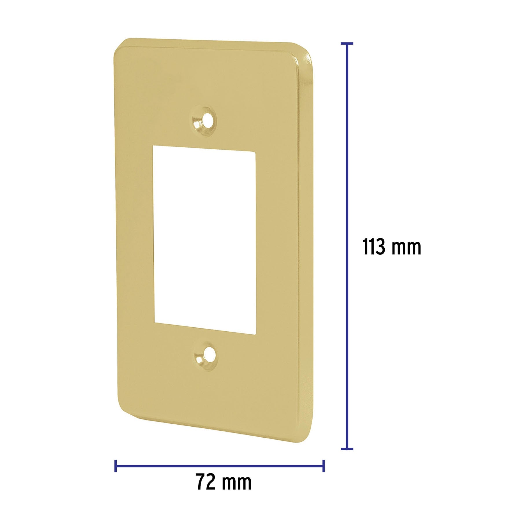 Placa 3 módulos, de aluminio, línea Económica