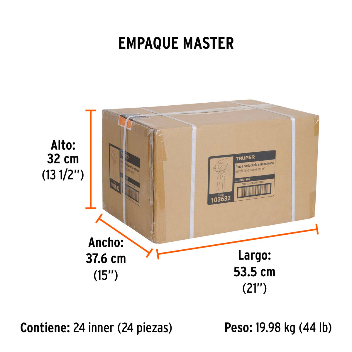 Pinzas cortacable de trinquete 10', Truper Expert