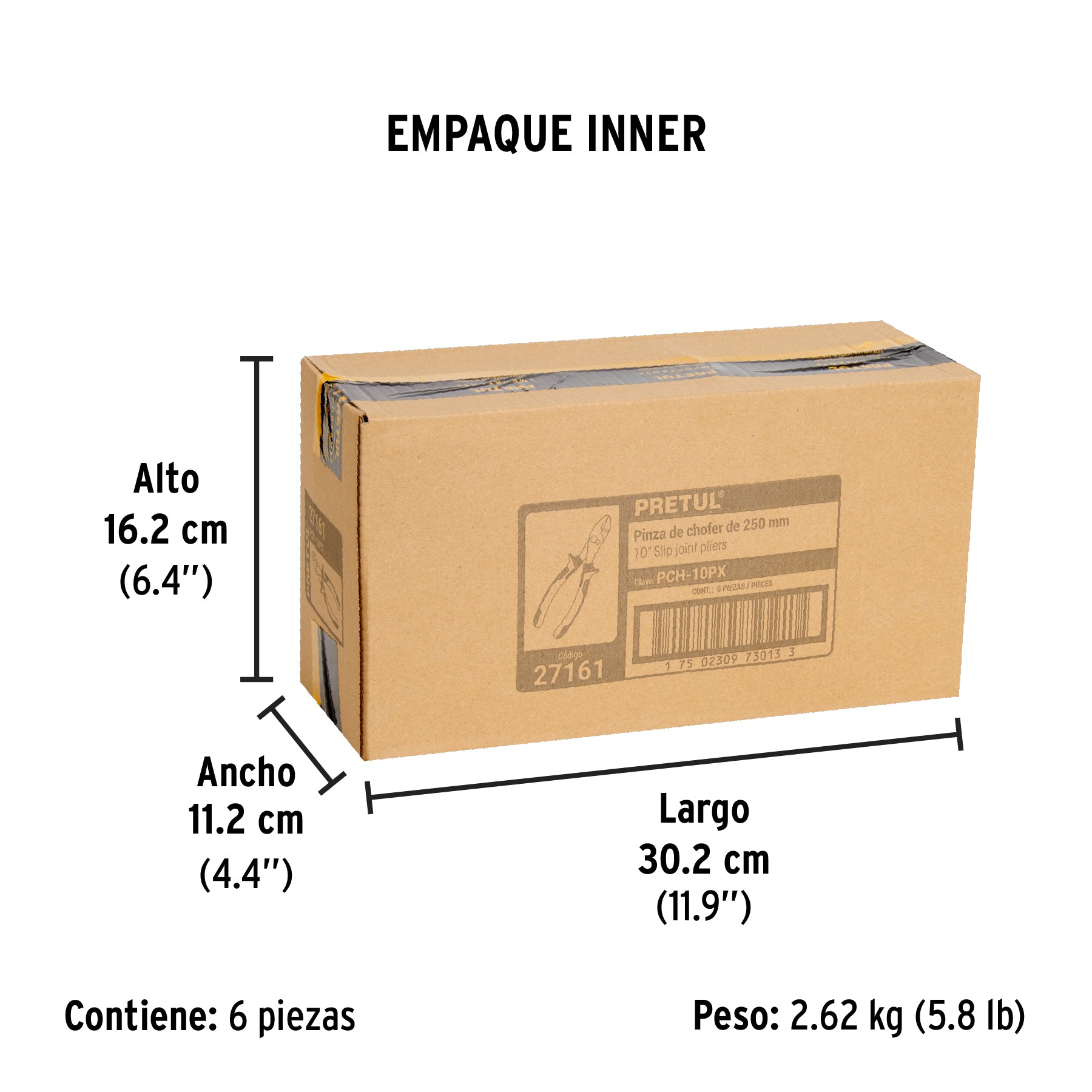 Pinza de chofer 10', mango comfort grip, Pretul