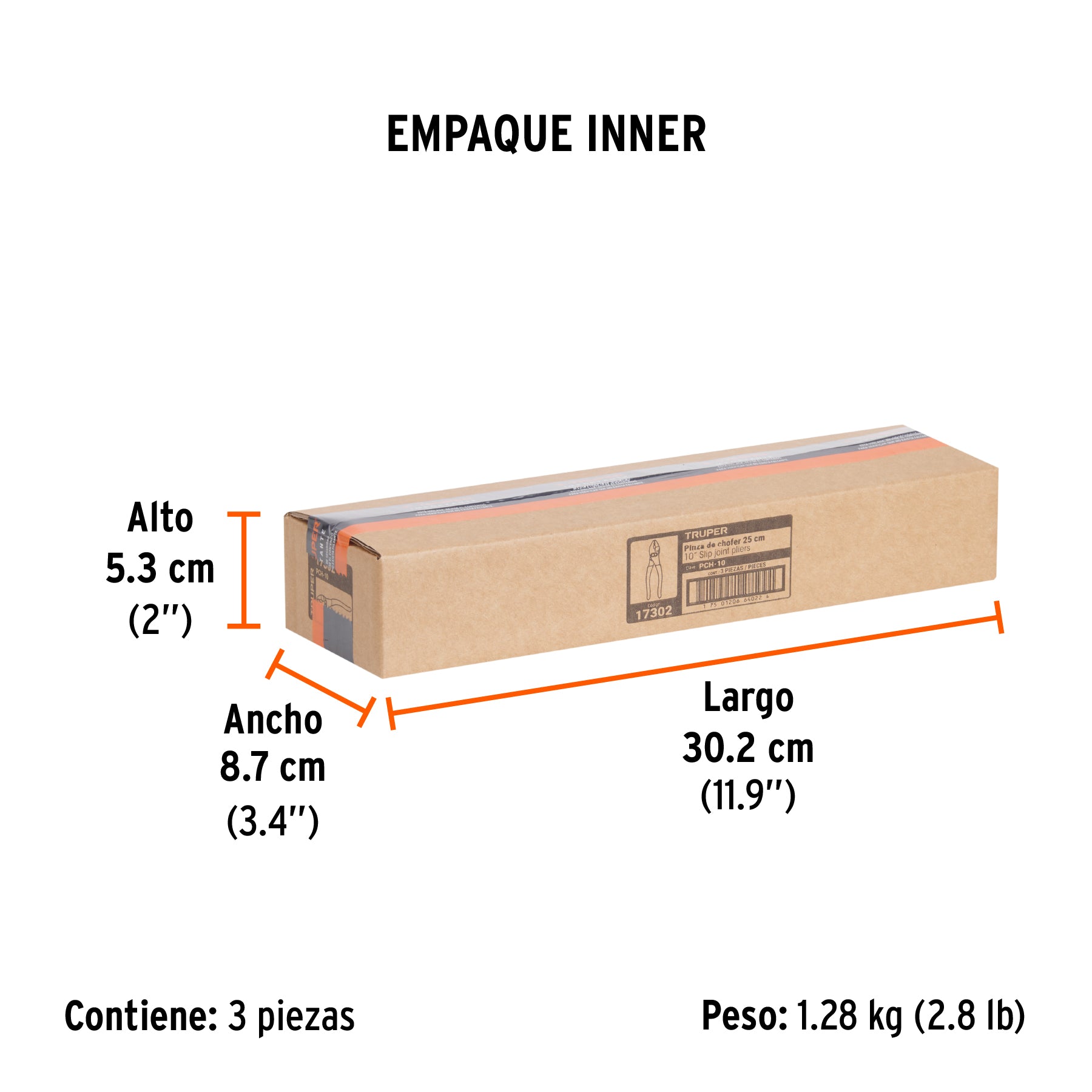 Pinza de chofer 10", mango de vinil