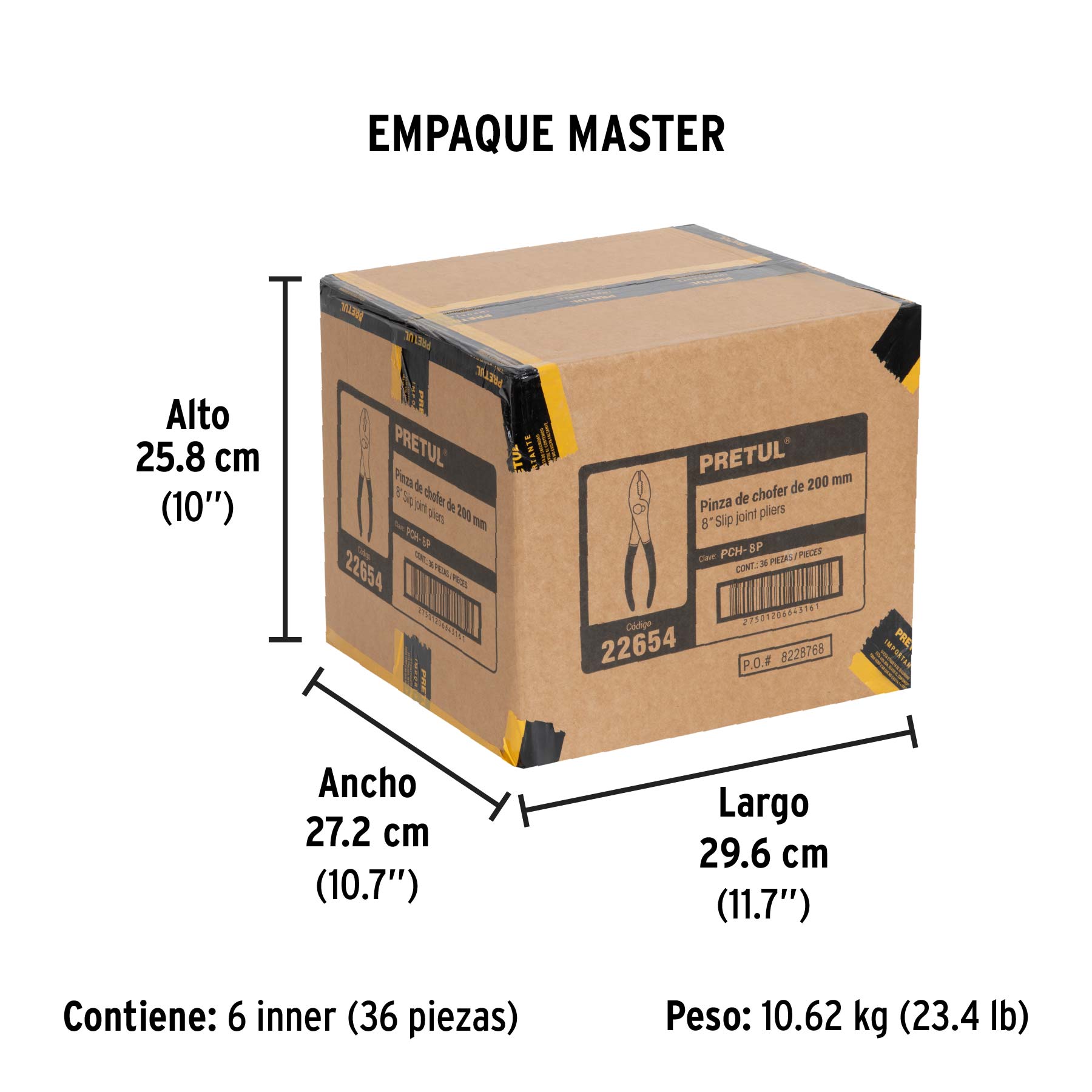 Pinza de chofer 8", pretul