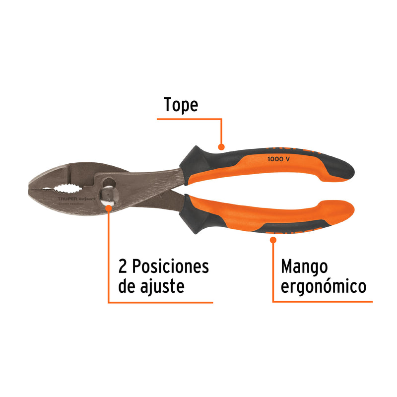 Pinzas de chofer 8", mango comfort grip