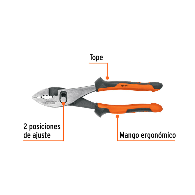 Pinzas de chofer 8", mango comfort grip