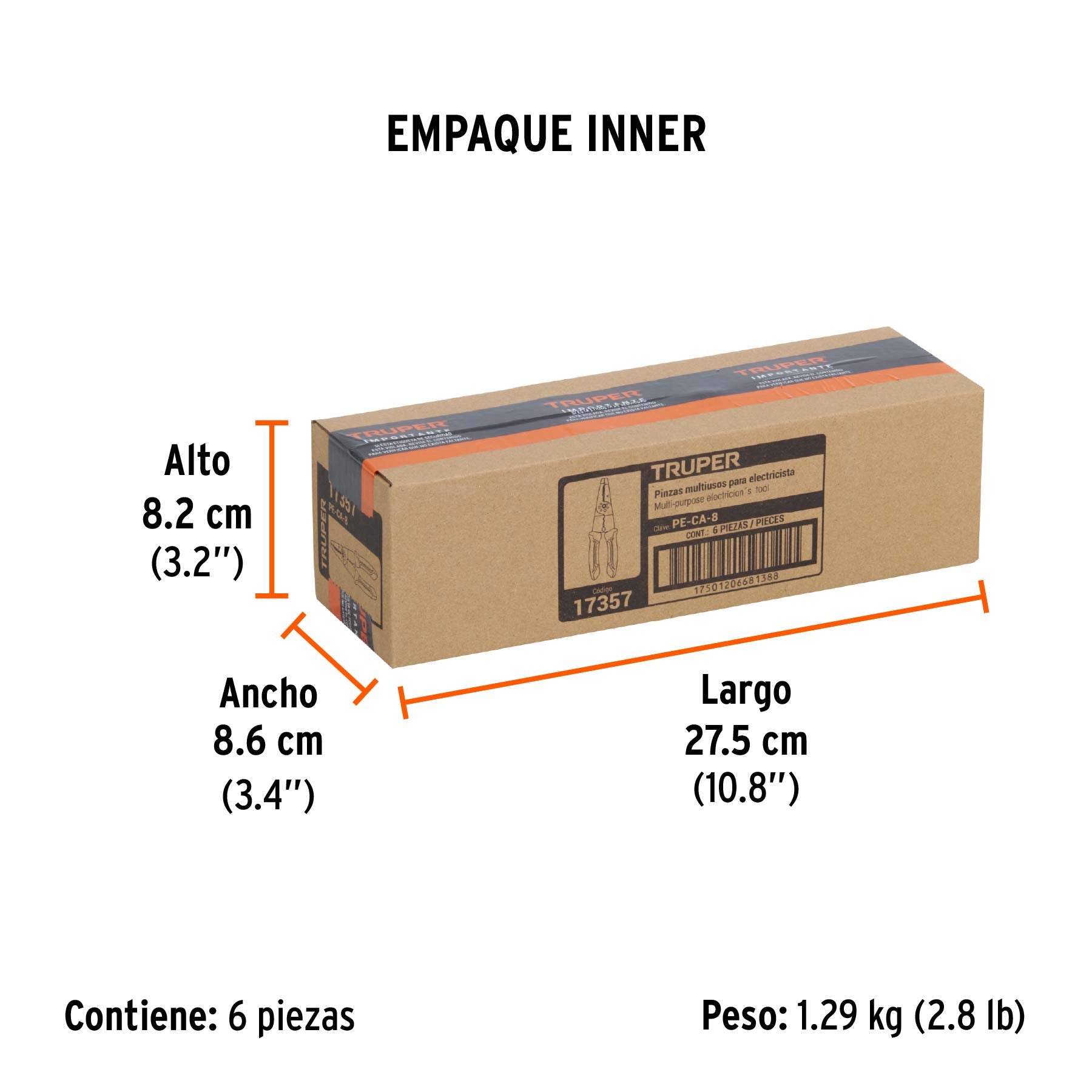 Pinza pelacables 8"