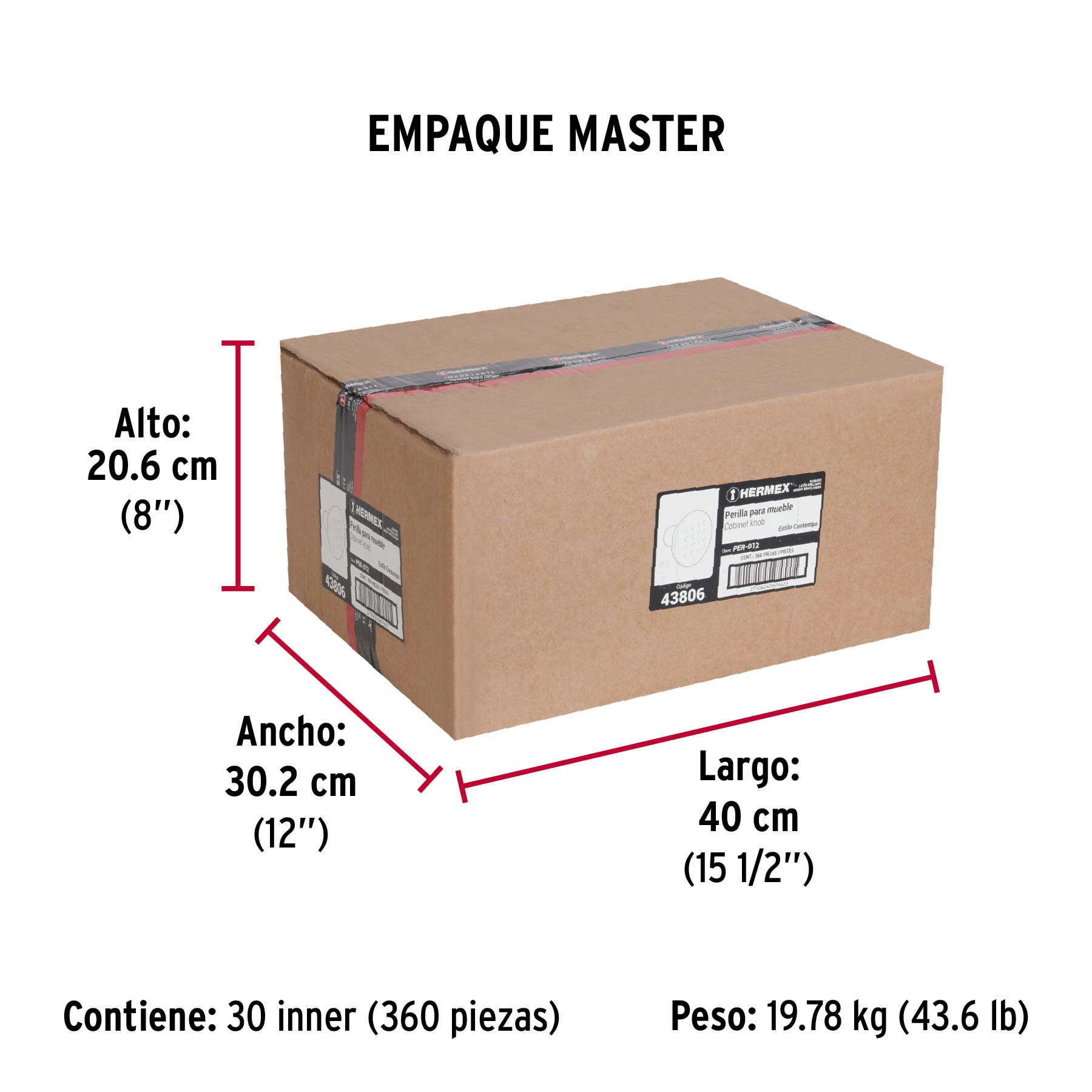Perilla, latón brillante, estilo Contempo
