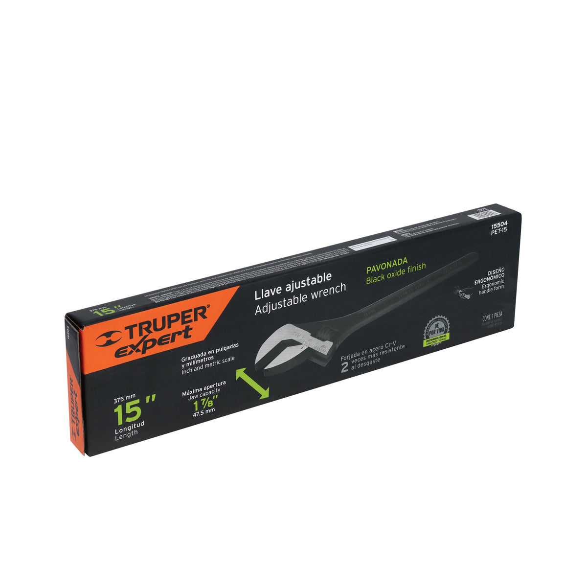 Perico profesional, pavonado 15", Truper Expert en tarjeta