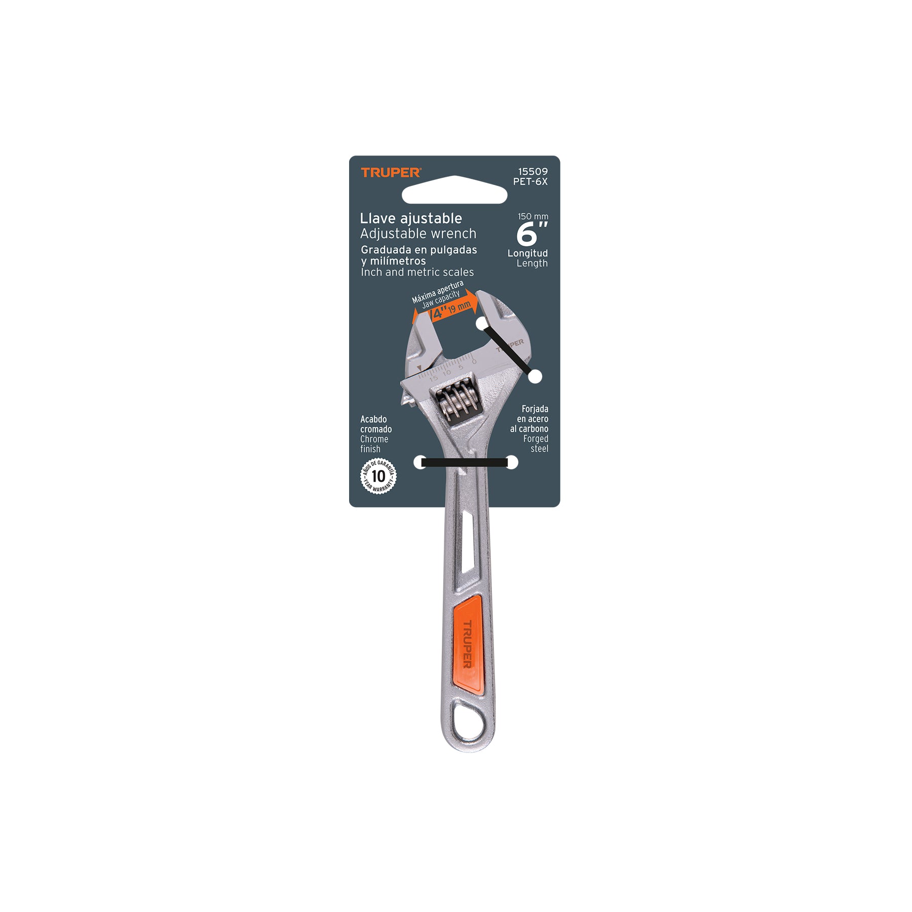 Perico 6" cromado con grip
