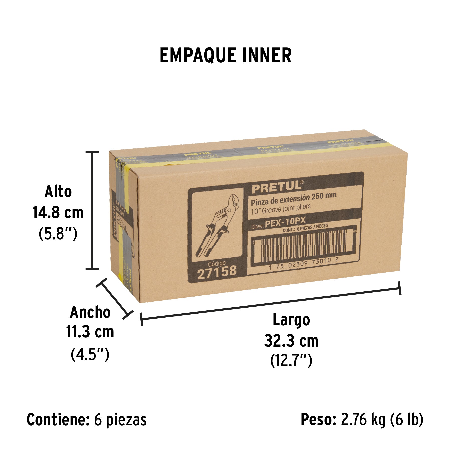 Pinza de extensión 10' mango Comfort Grip, Pretul sustituto 28162