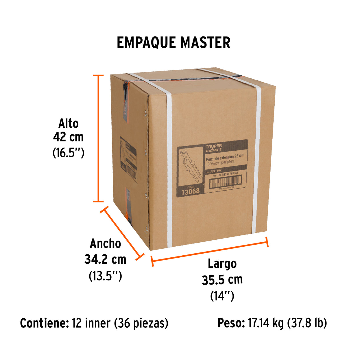 Pinzas de extensión 10", mango comfort grip