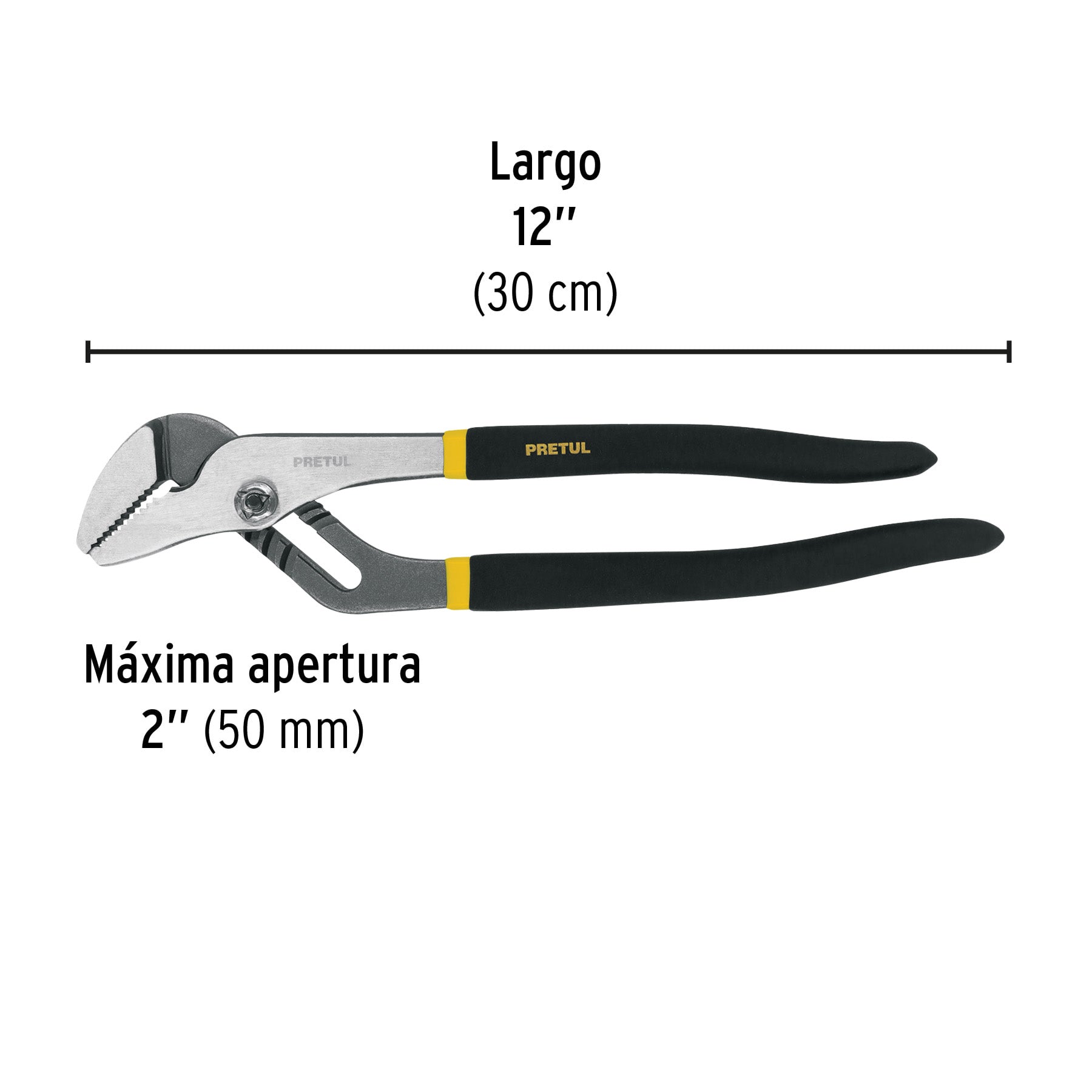 Pinza de extensión 12' mango de vinil, Pretul