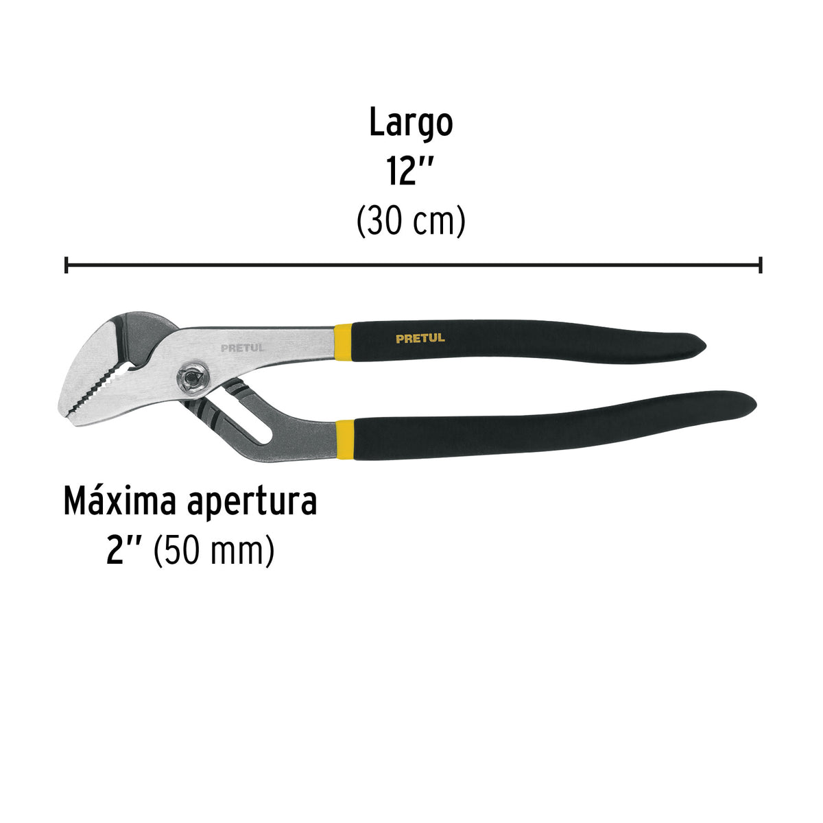 Pinza de extensión 12' mango de vinil, Pretul