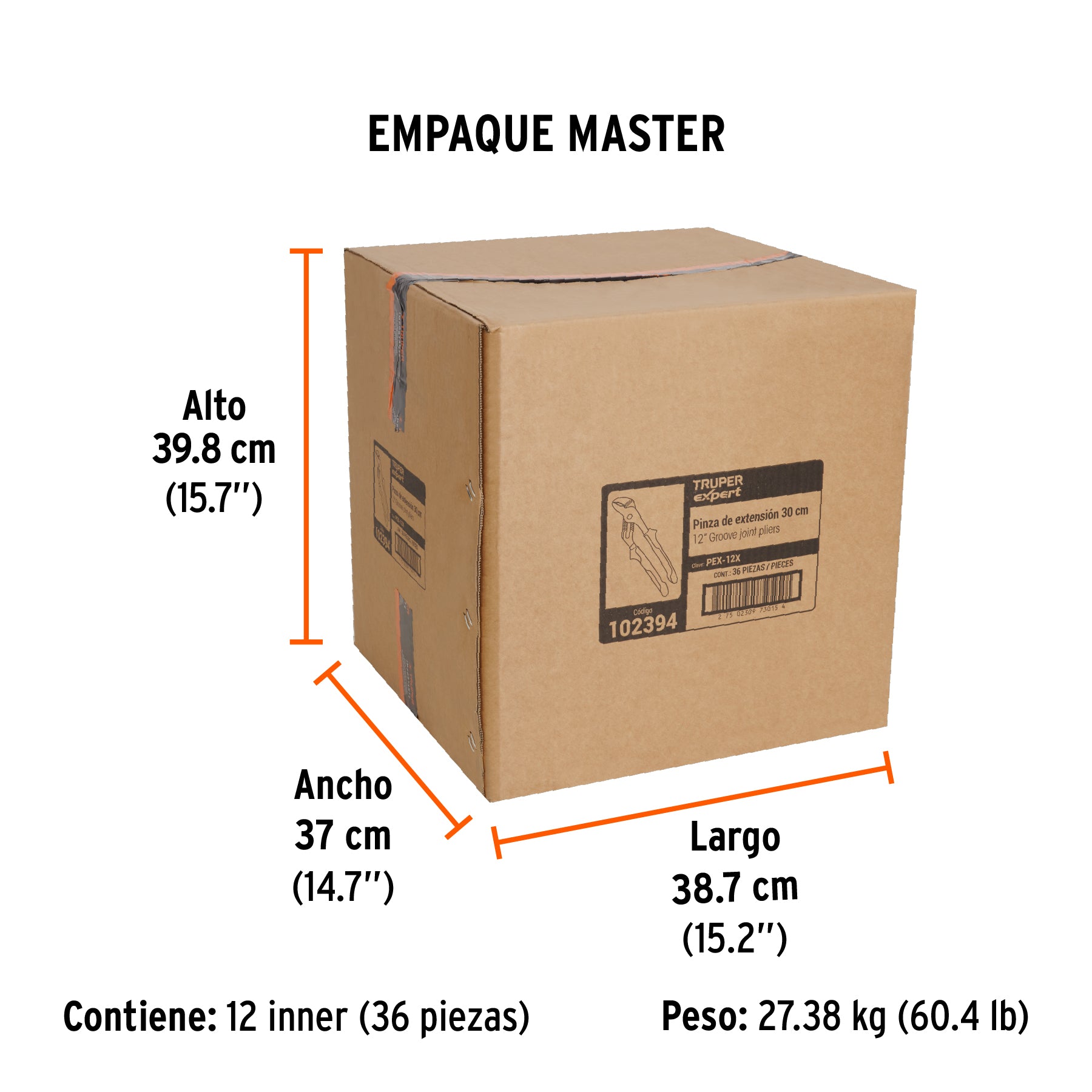 Pinzas de extensión 12' mango Comfort Grip, Truper Expert