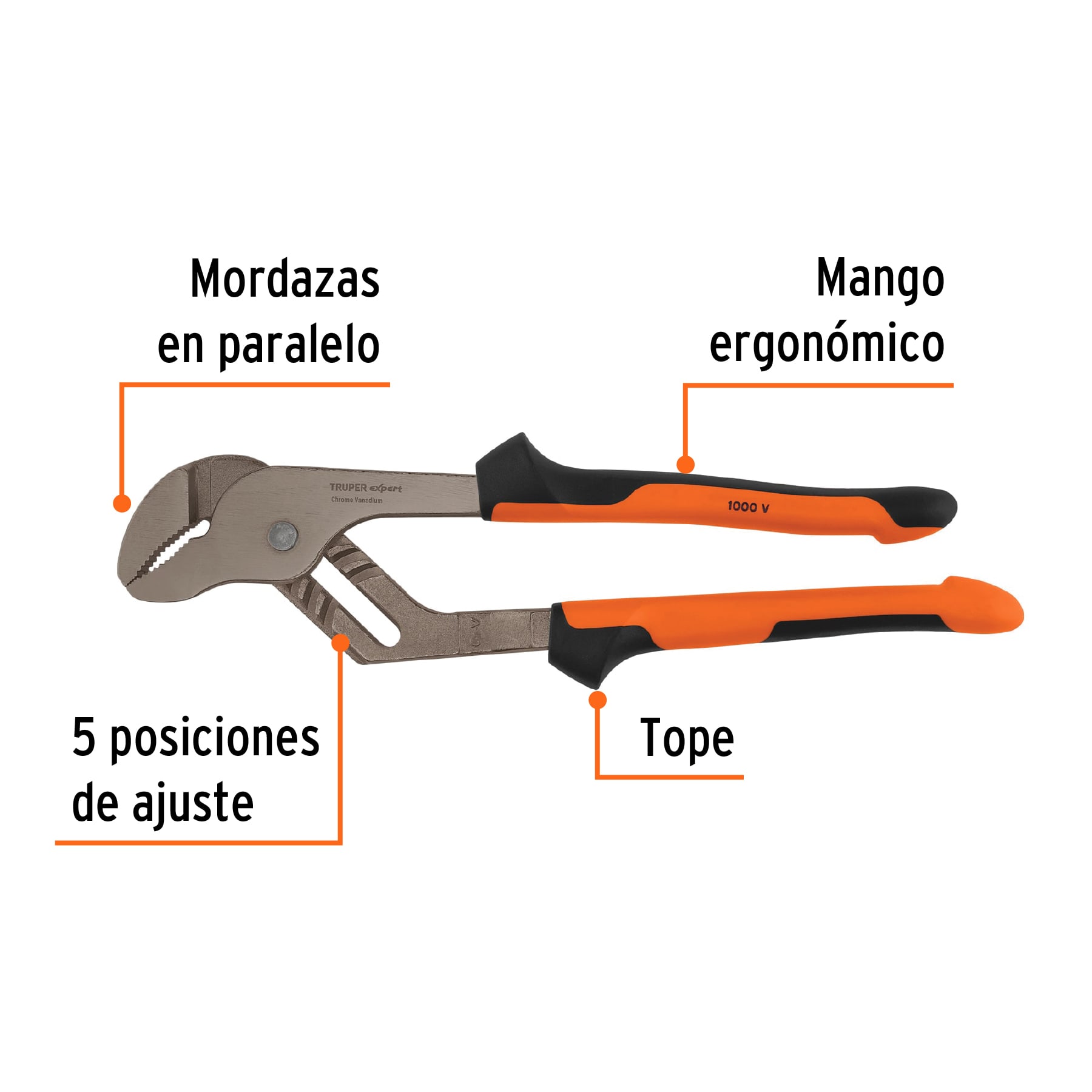 Pinzas de extensión 12' mango Comfort Grip, Truper Expert