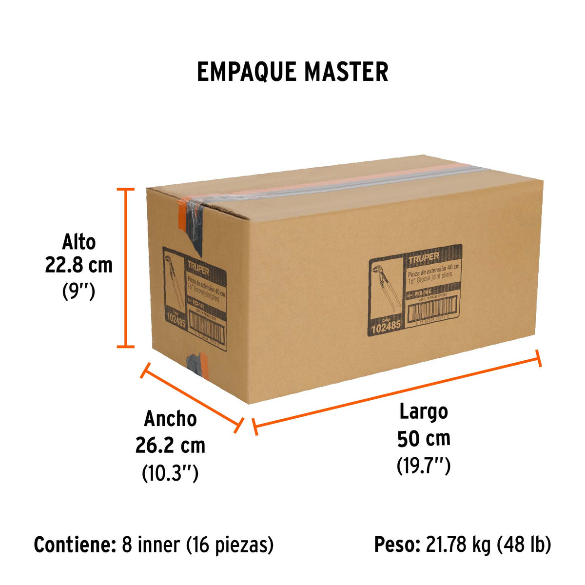 Pinza de extensión 16', mango de PVC, Truper
