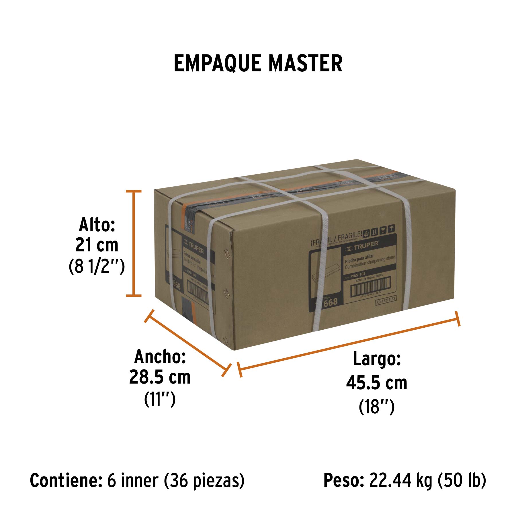 Piedra de asentar 200 x 50 x 25mm