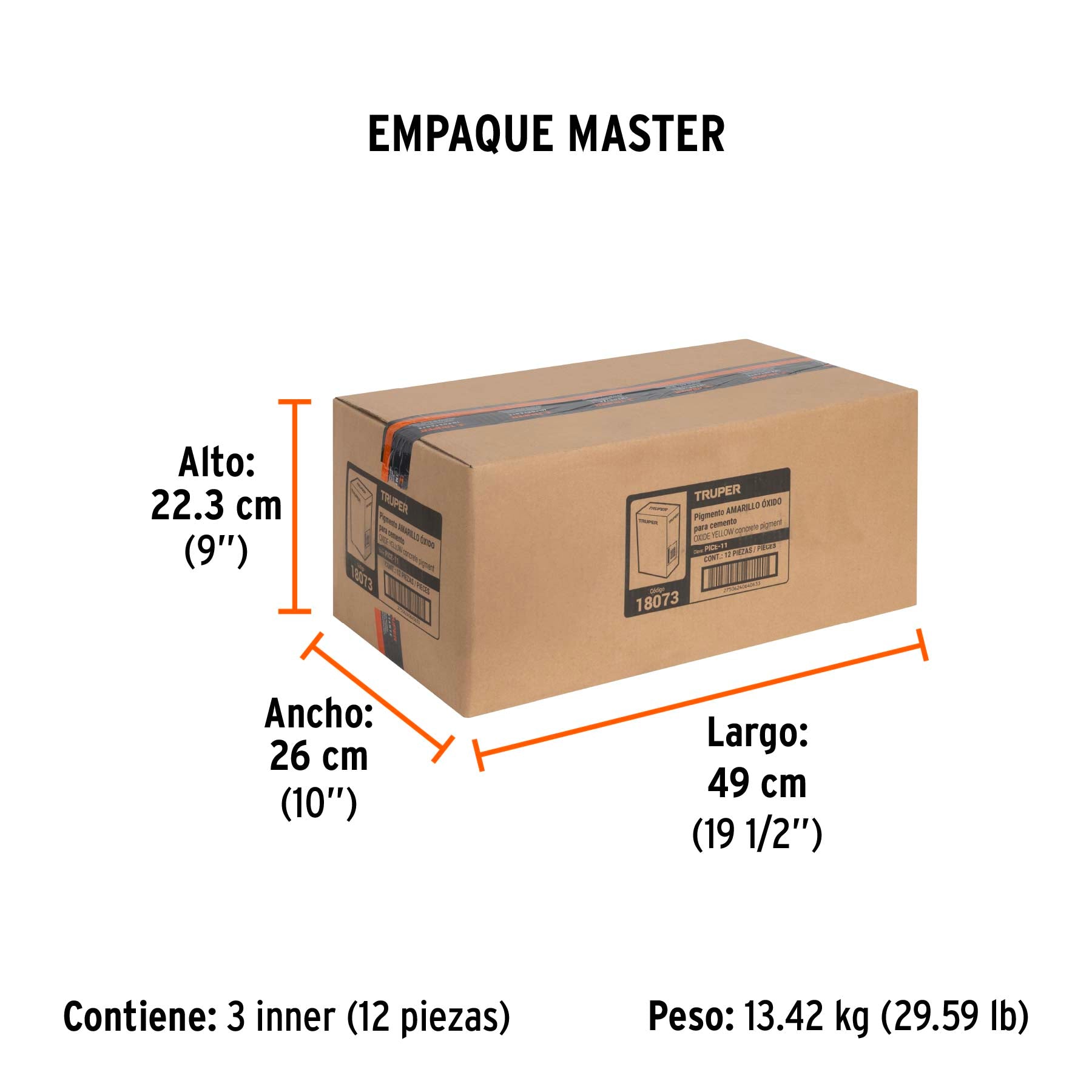 Pigmento para cemento, 1 kg, amarillo óxido
