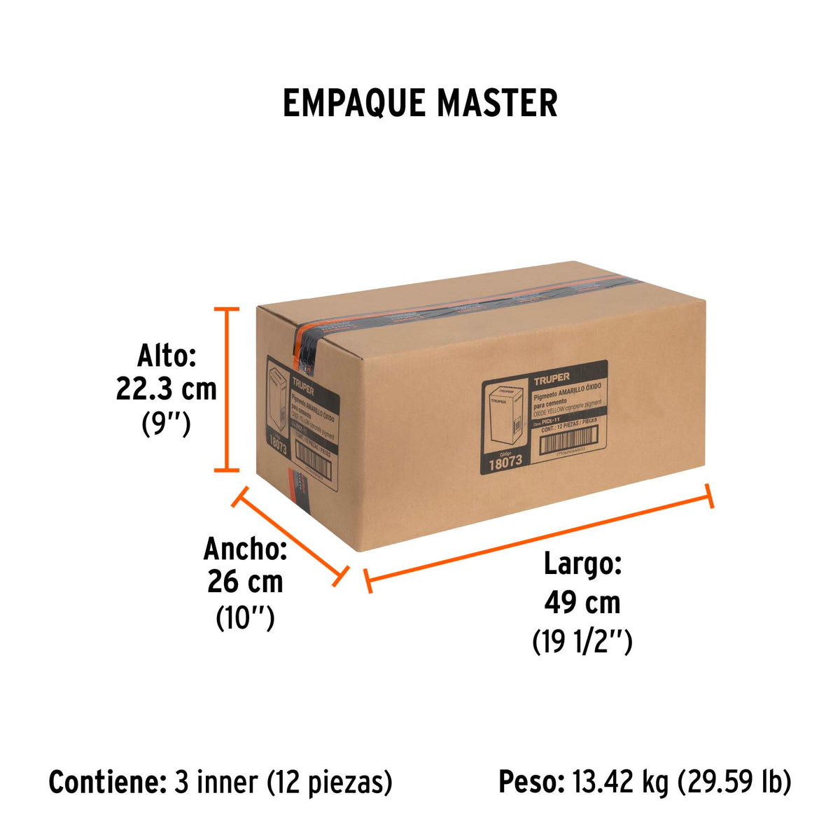 Pigmento para cemento, 1 kg, amarillo óxido