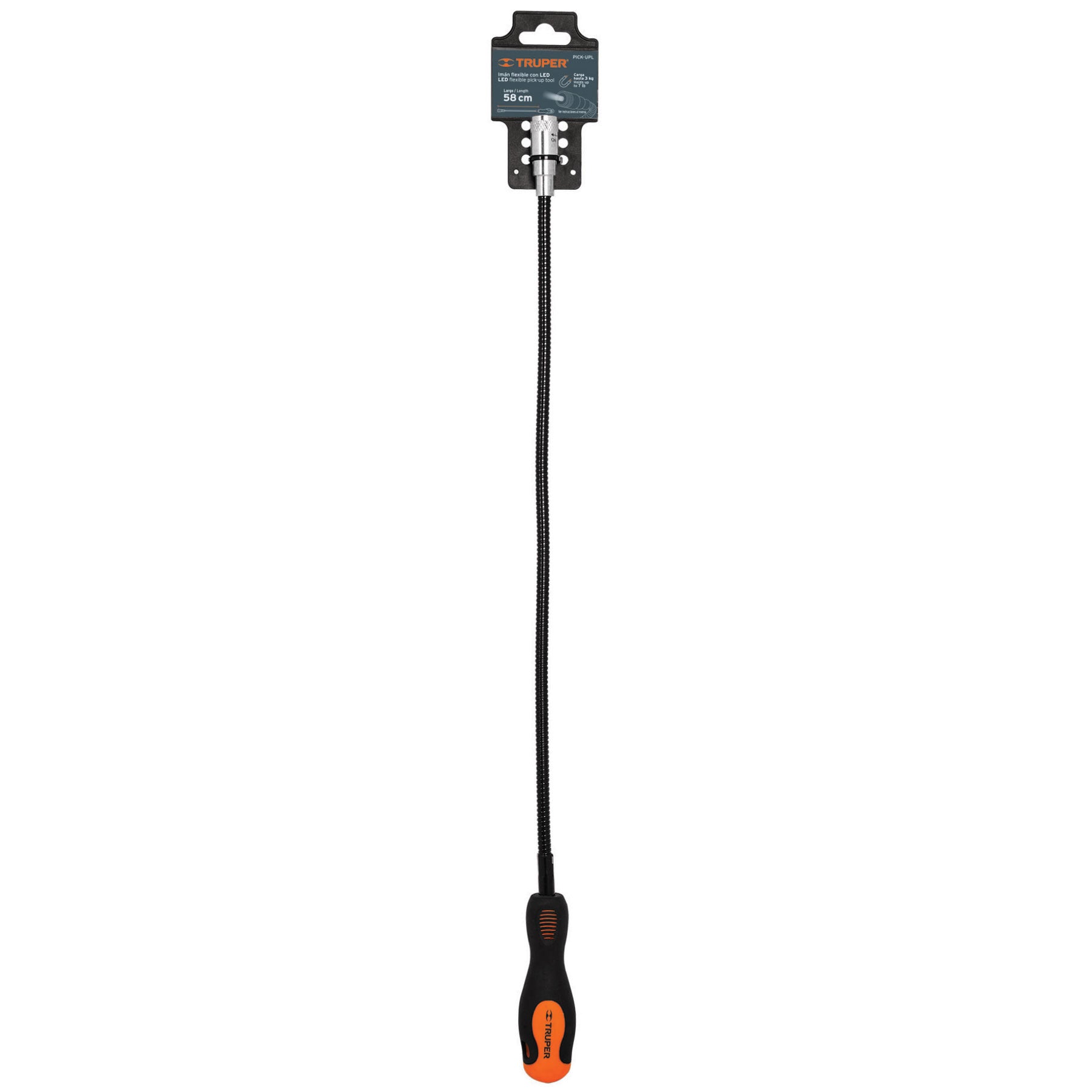 Imán extensible, flexible de acero con LED, 3 kg