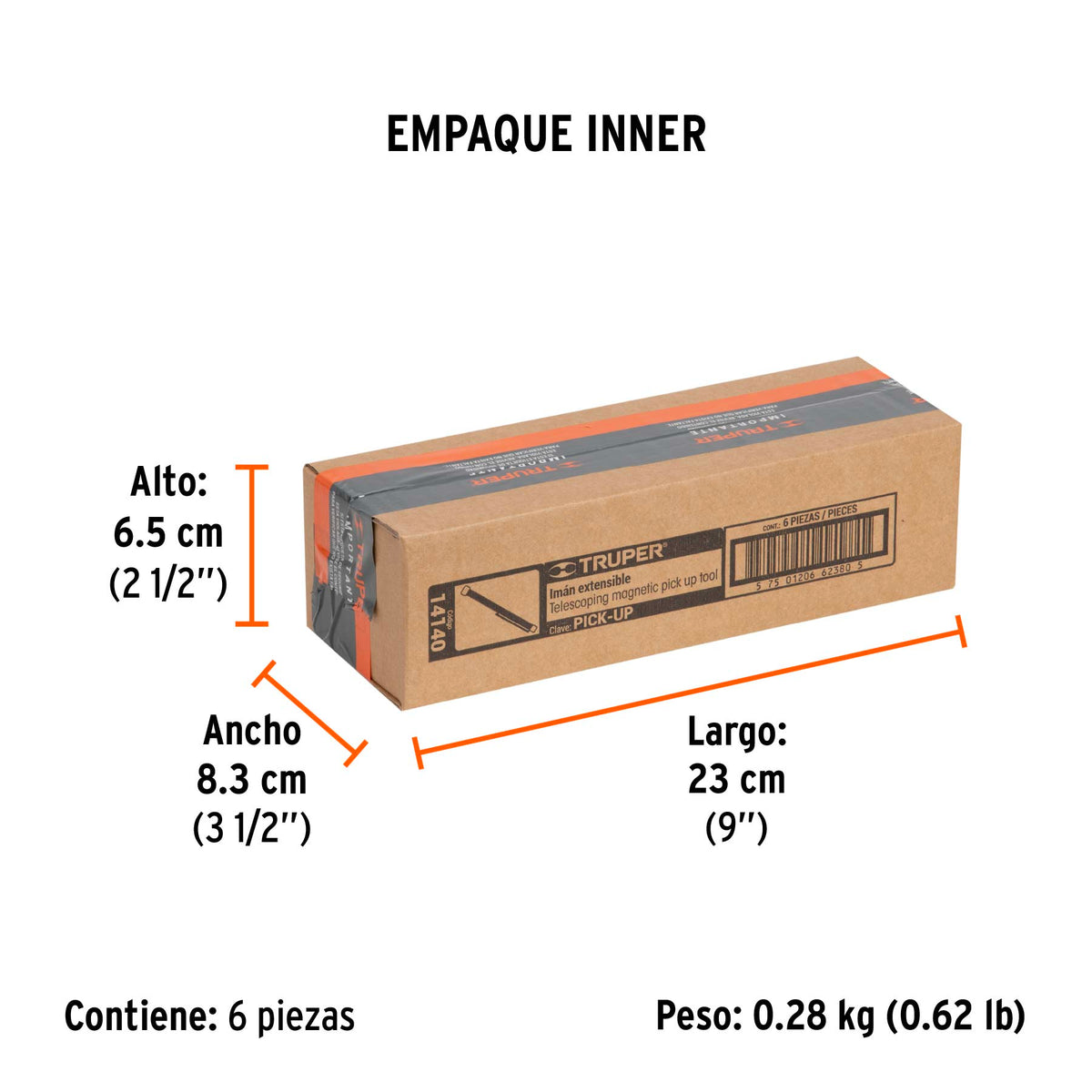 Imán extensible, tipo bolígrafo