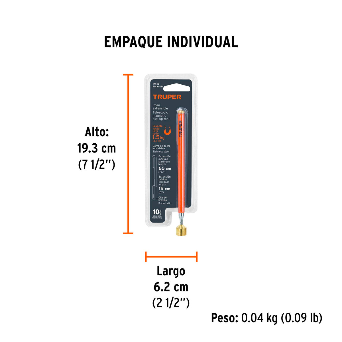 Imán extensible, tipo bolígrafo