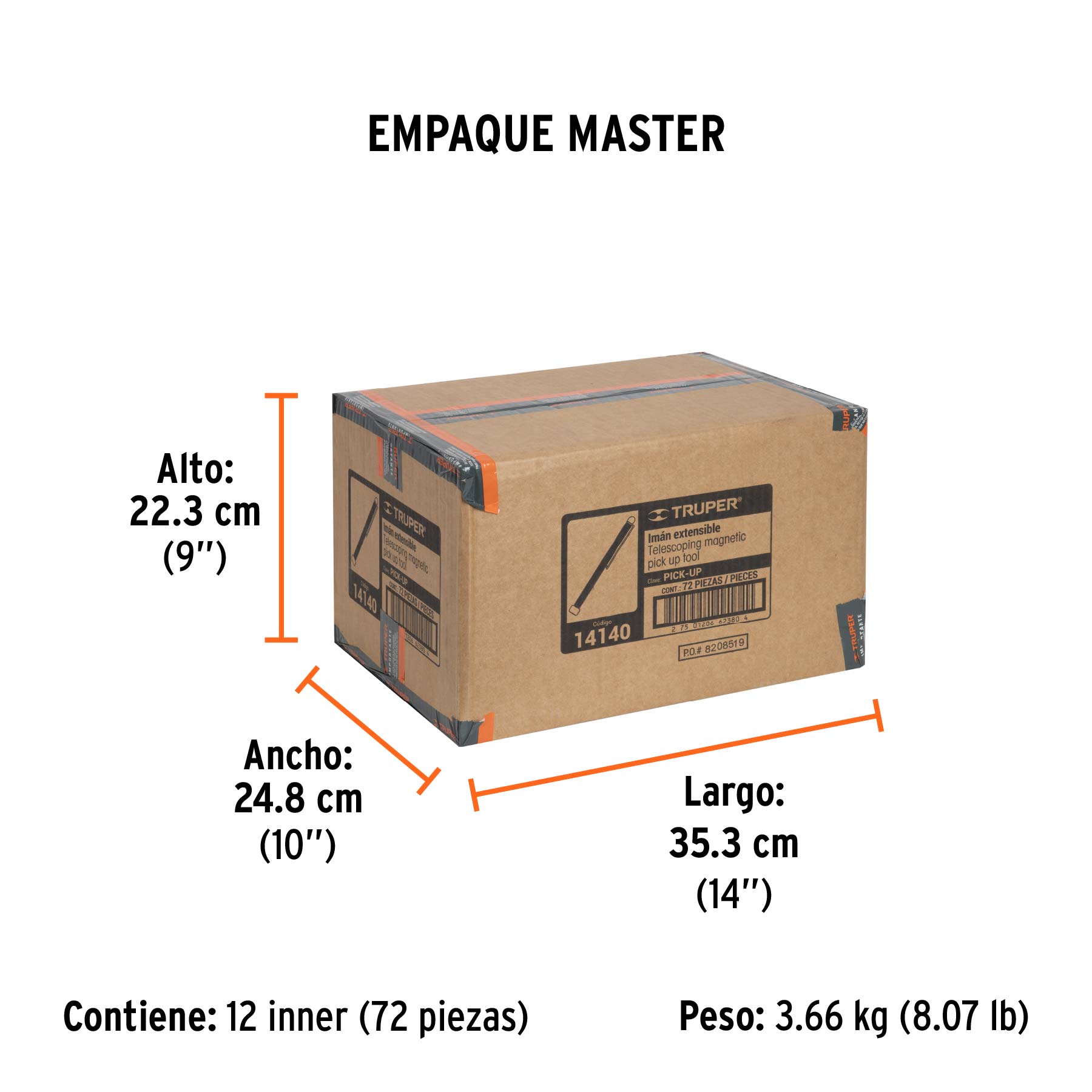 Imán extensible, tipo bolígrafo