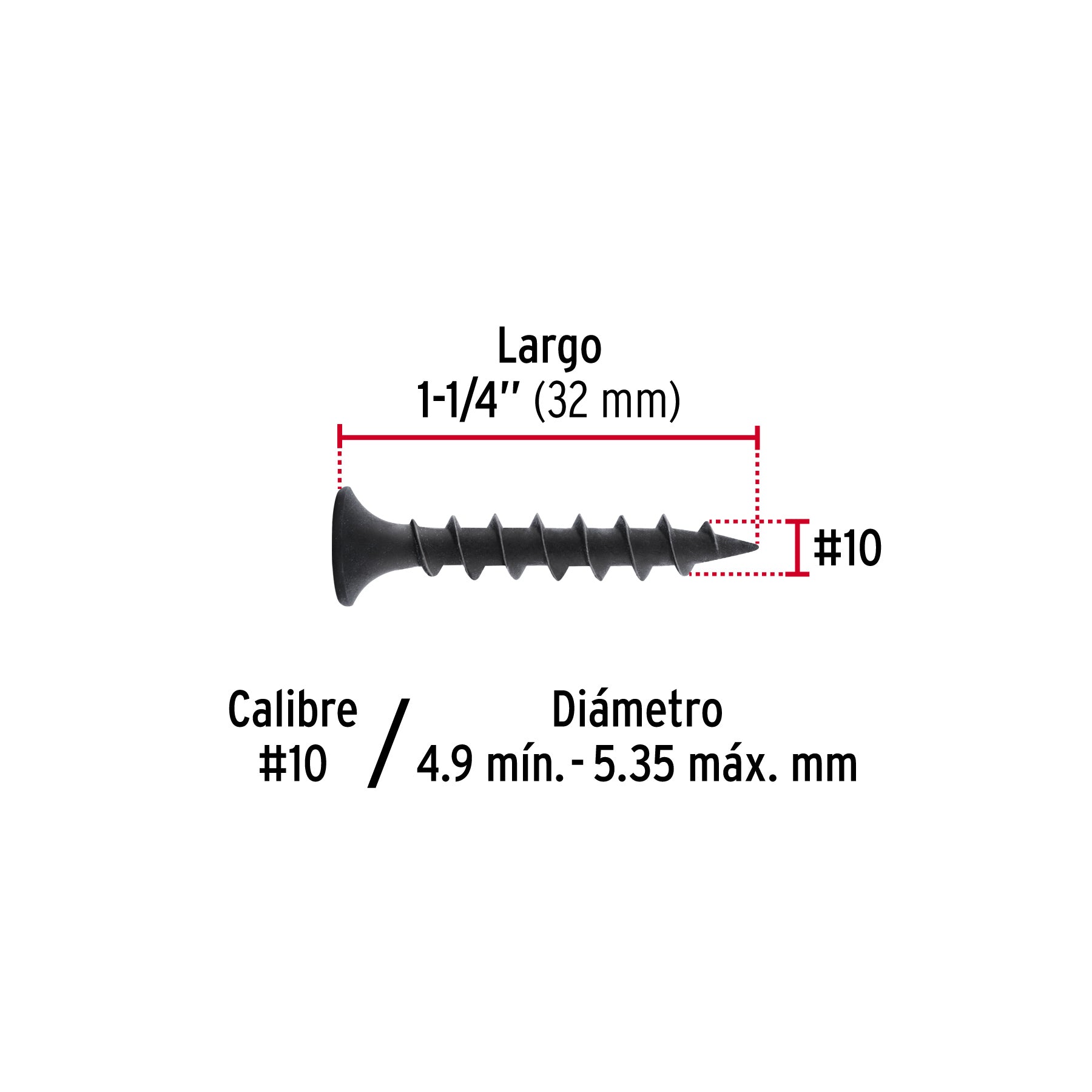 Pijas multiusos 10"x 1-1/4" caja con 100 piezas