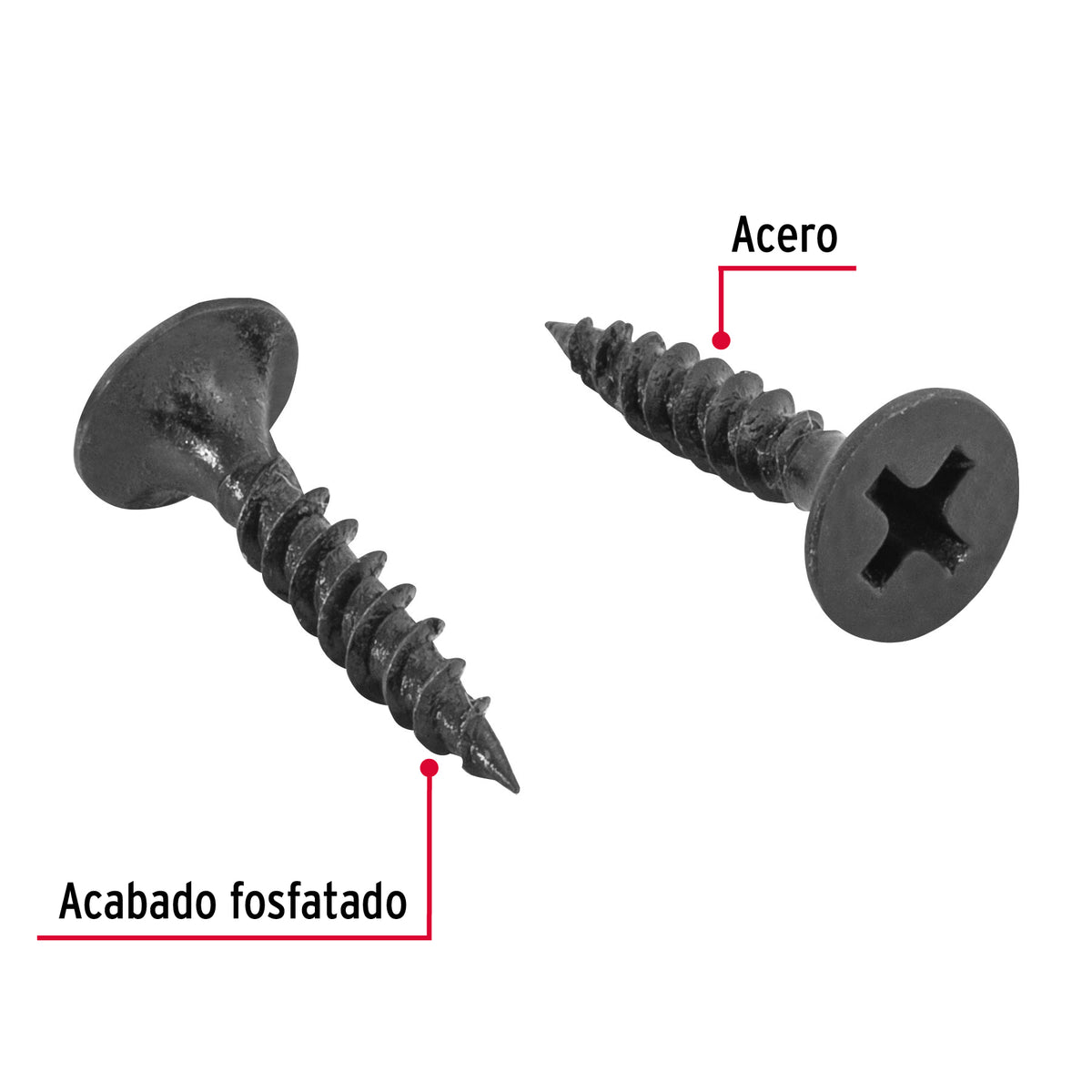 Pija multiusos 6 x 3/4", cuerda cerrada, caja con 100 piezas