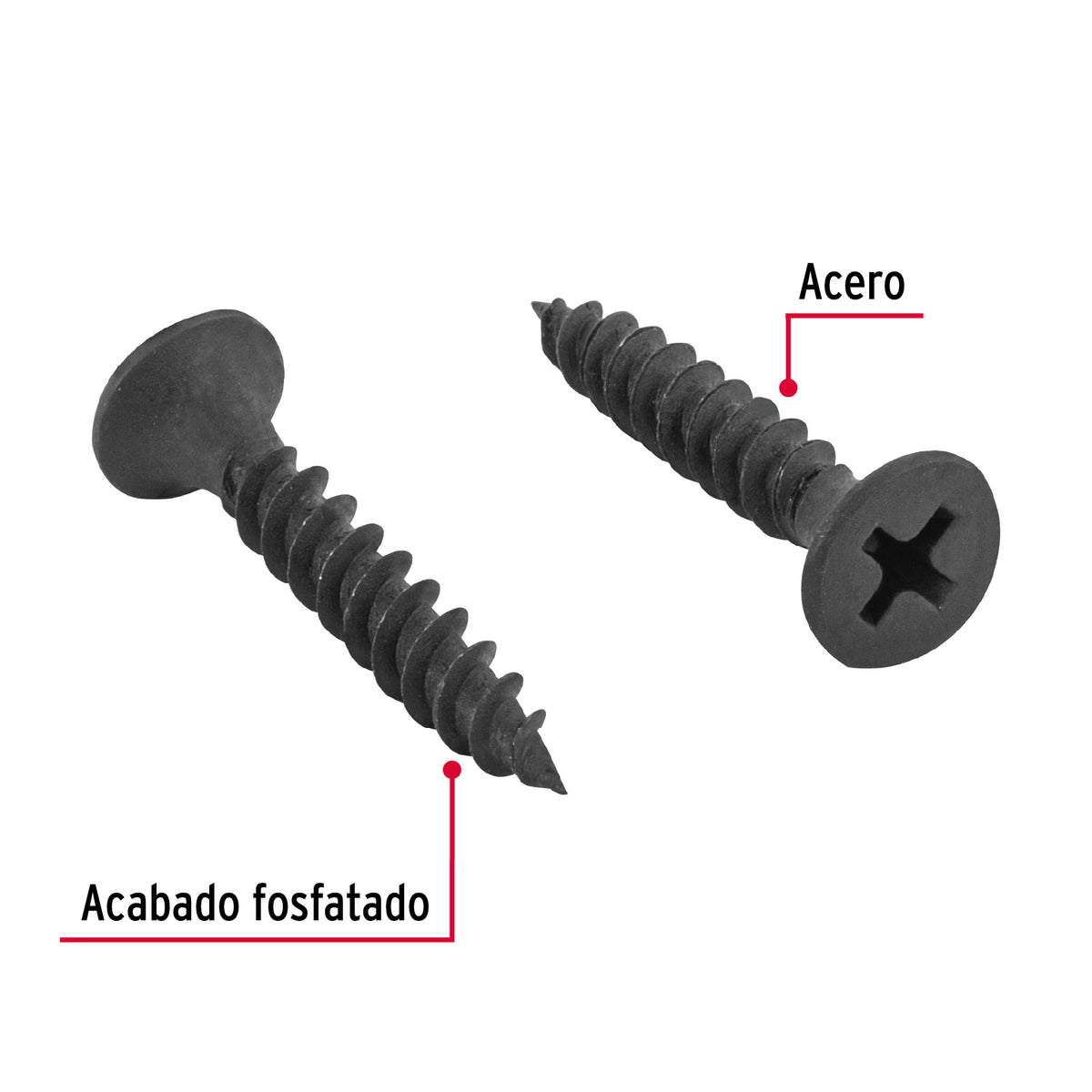 Pija multiusos 8 x 1", cuerda cerrada, caja con 100 piezas