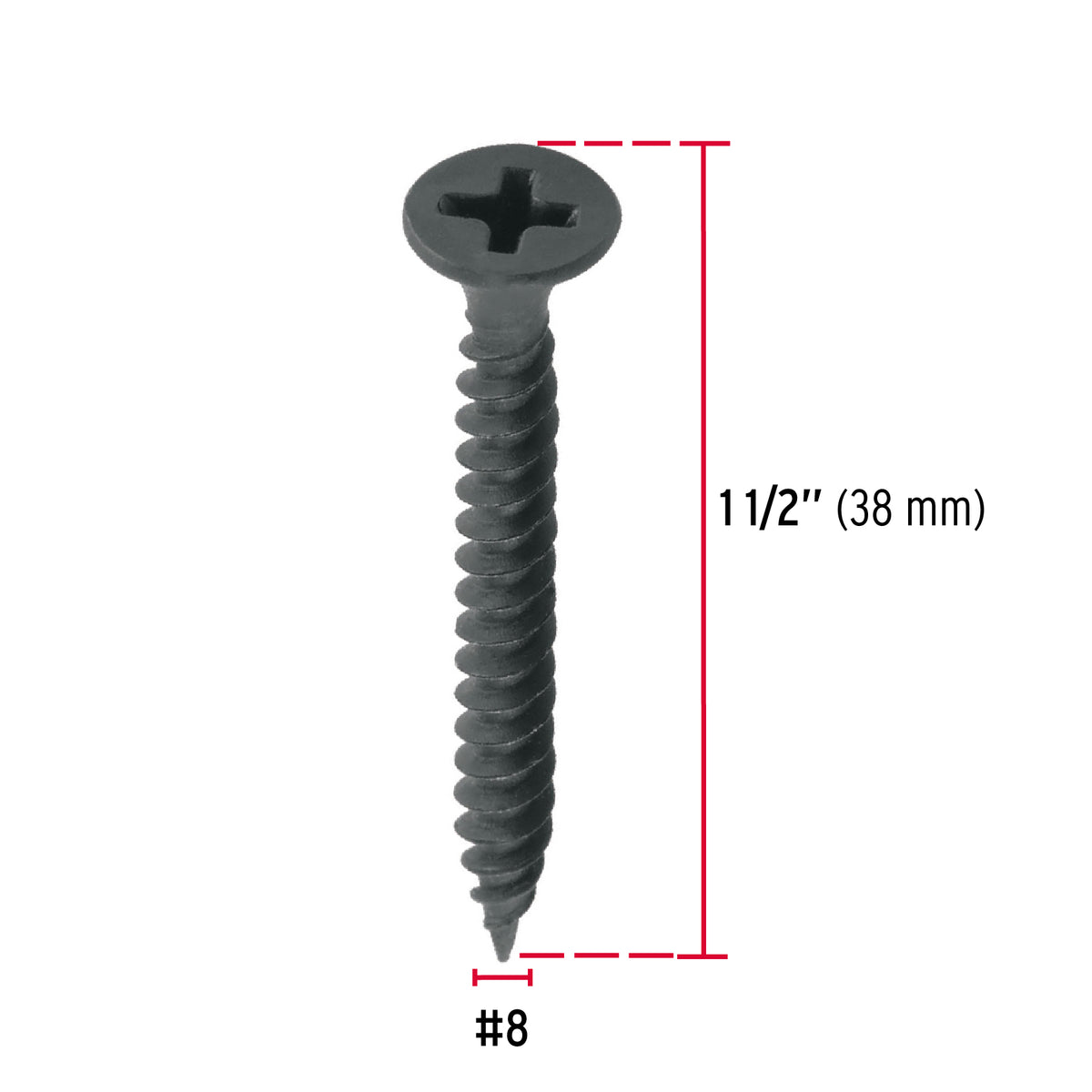 Pija multiusos 8 x 1-1/2", cuerda cerrada, caja 100 piezas