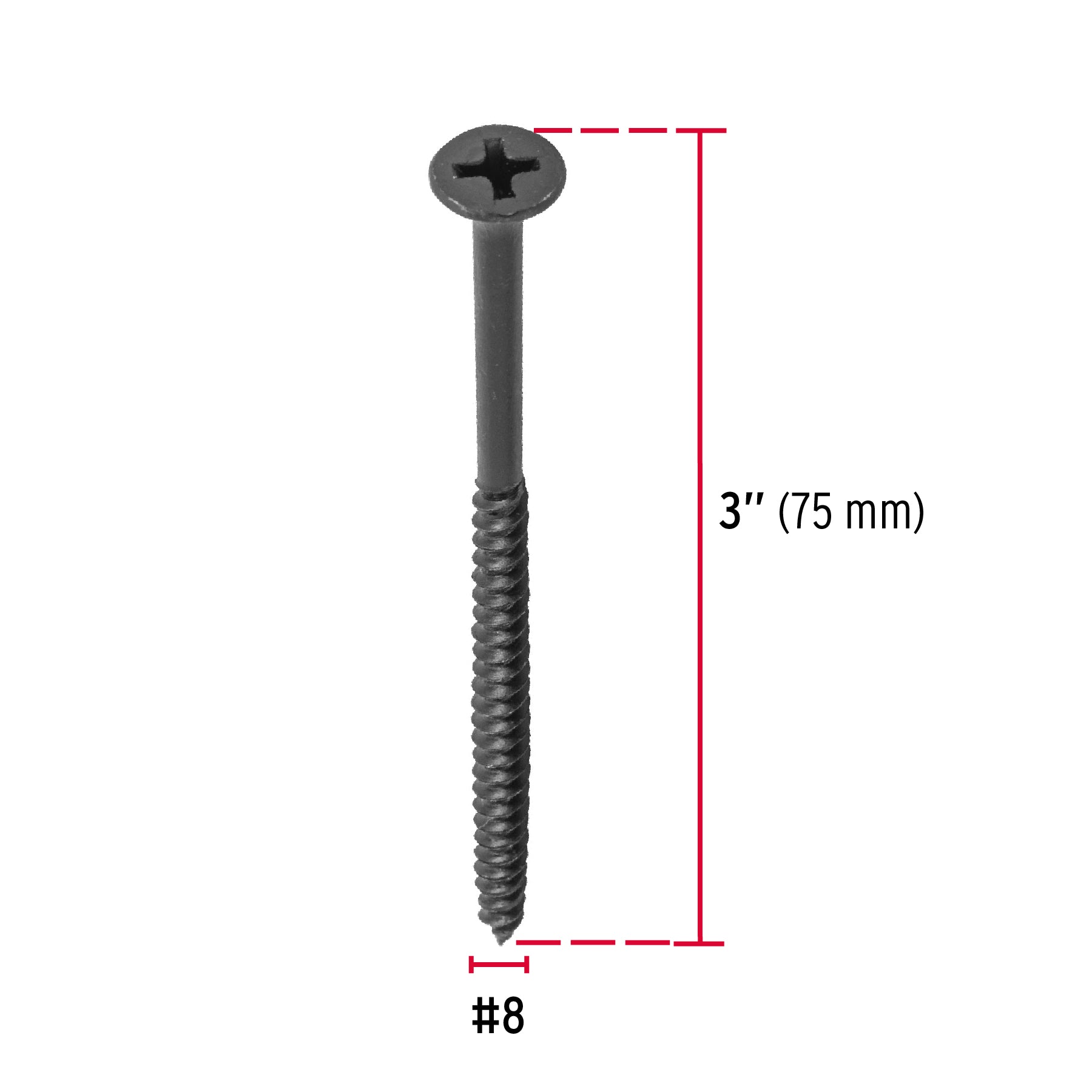 Pija multiusos 8 x 3", cuerda cerrada, caja con 100 piezas