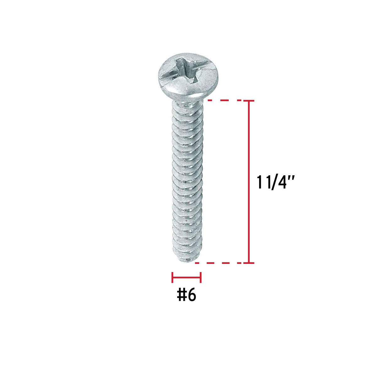 Pijas para lámina #6, 1-1/4" caja con 200 piezas