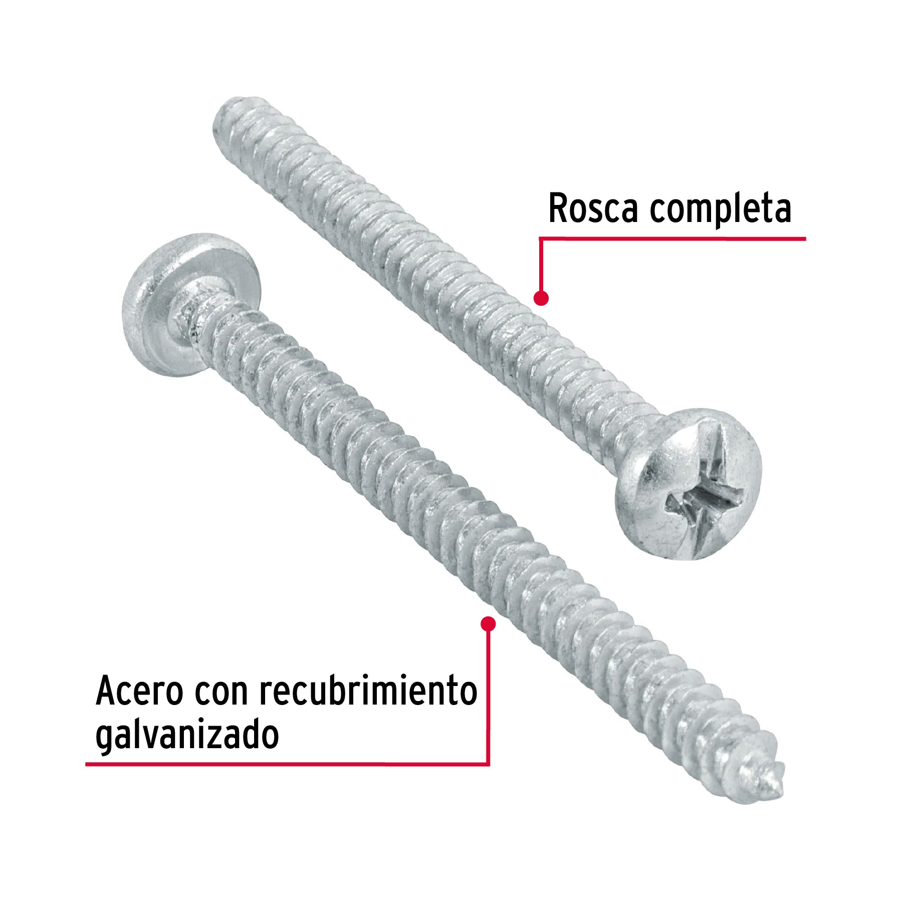 Pijas para lámina, #8, 2", caja con 200 pzas