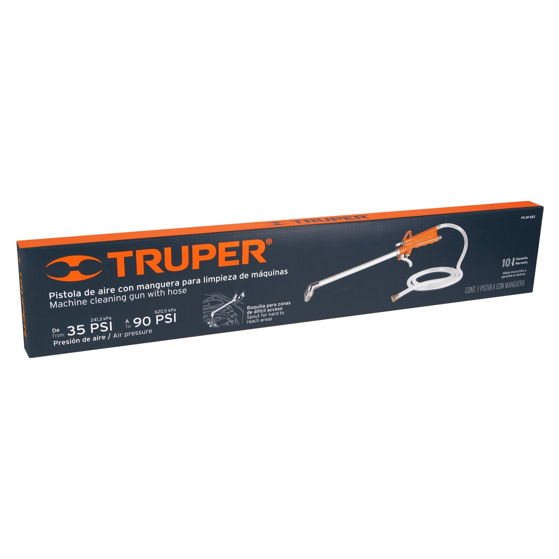 Pistola para limpieza de máquinas, cuerda 1/4 npt