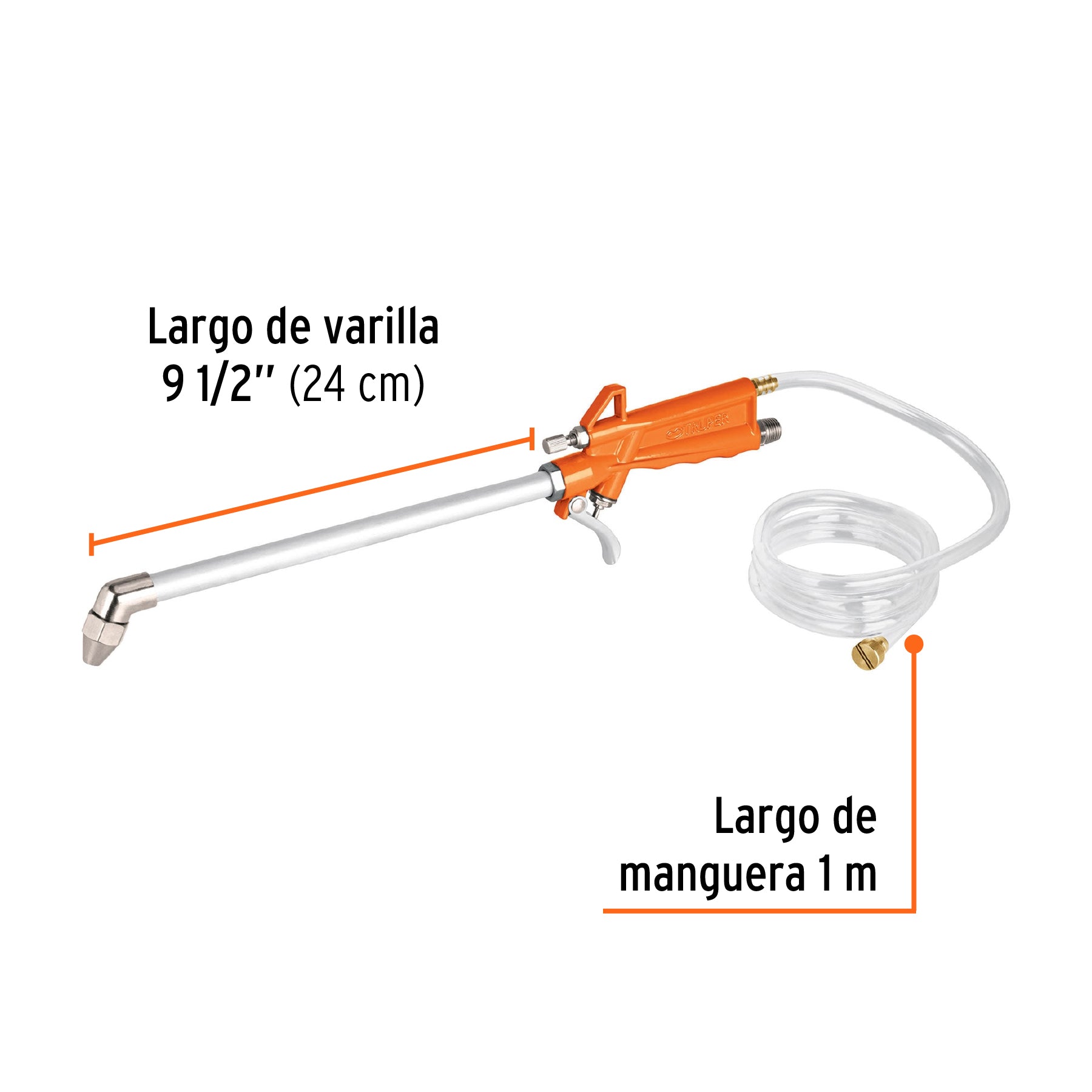Pistola para limpieza de máquinas, cuerda 1/4 npt