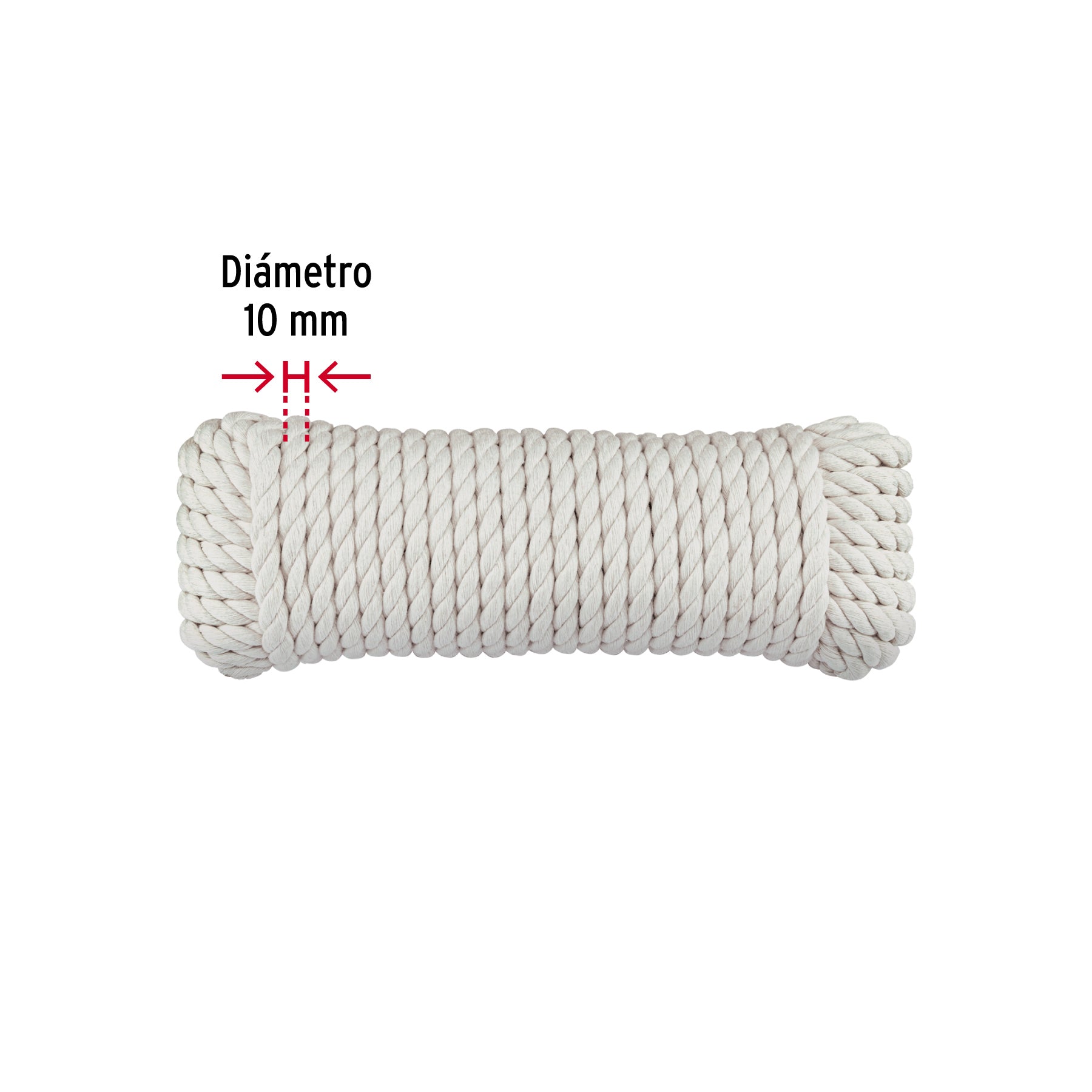 Piola de Algodón de 10 mm x 15 m natural, FIERO
