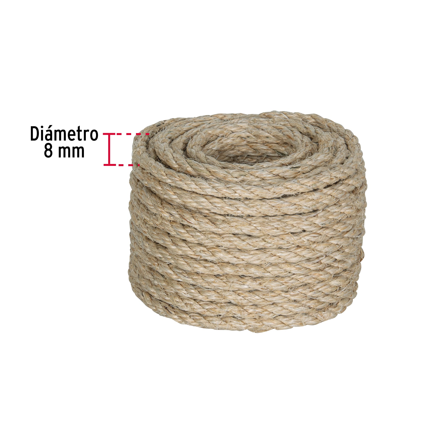 Piola de Sisal de 8 mm x 15 m natural, Fiero