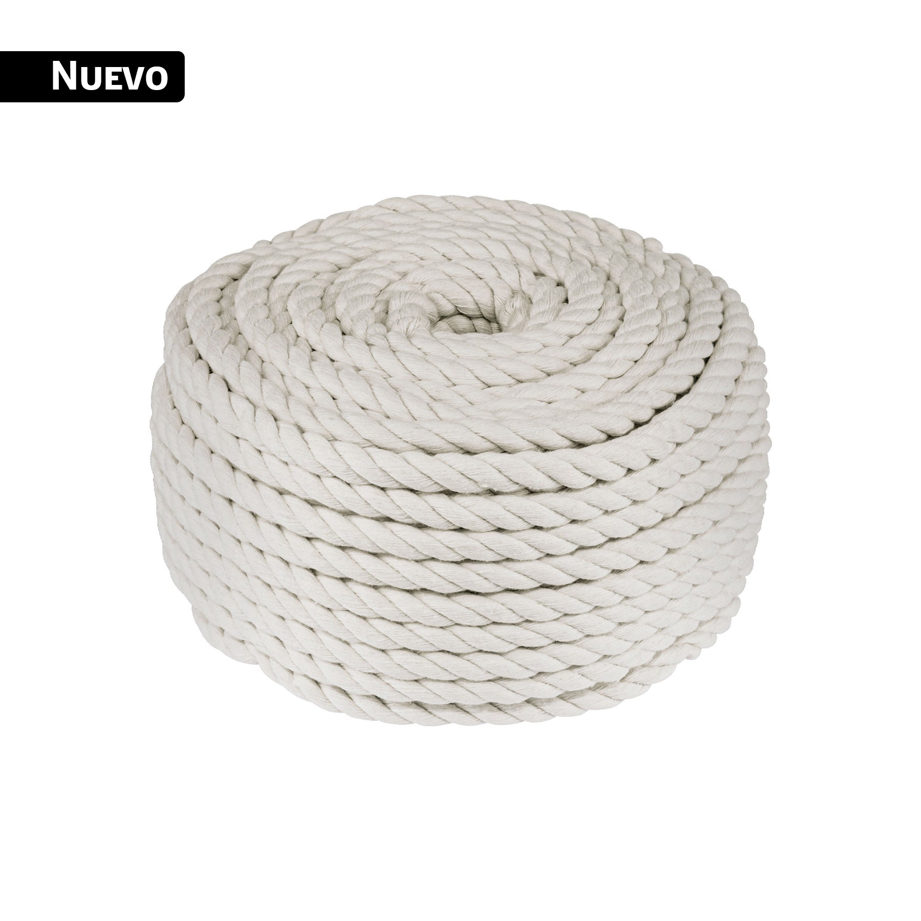Piola de algodón de 8 mm, rollo, natural, 1 kg, FIERO
