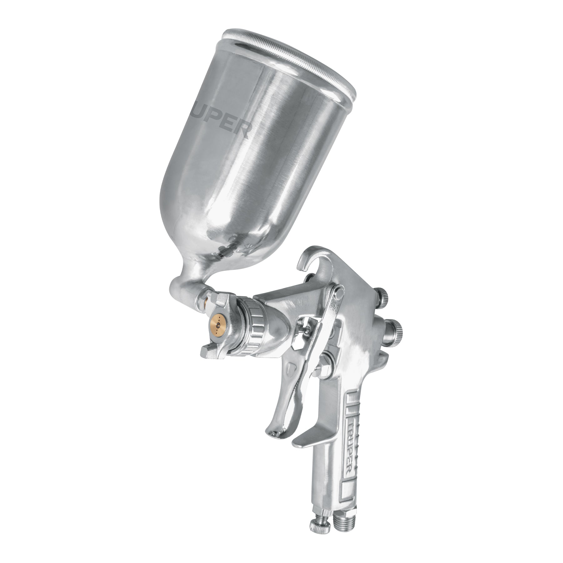 Pistola p/pintar gravedad LVMP,vaso aluminio, boquilla 1.4mm