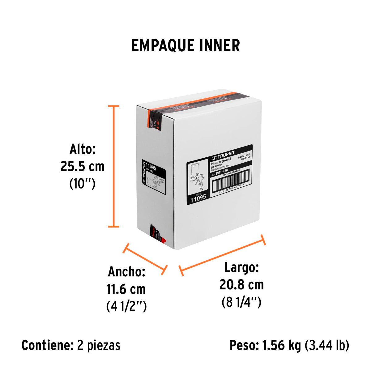Pistola p/pintar gravedad LVMP,vaso aluminio, boquilla 1.4mm