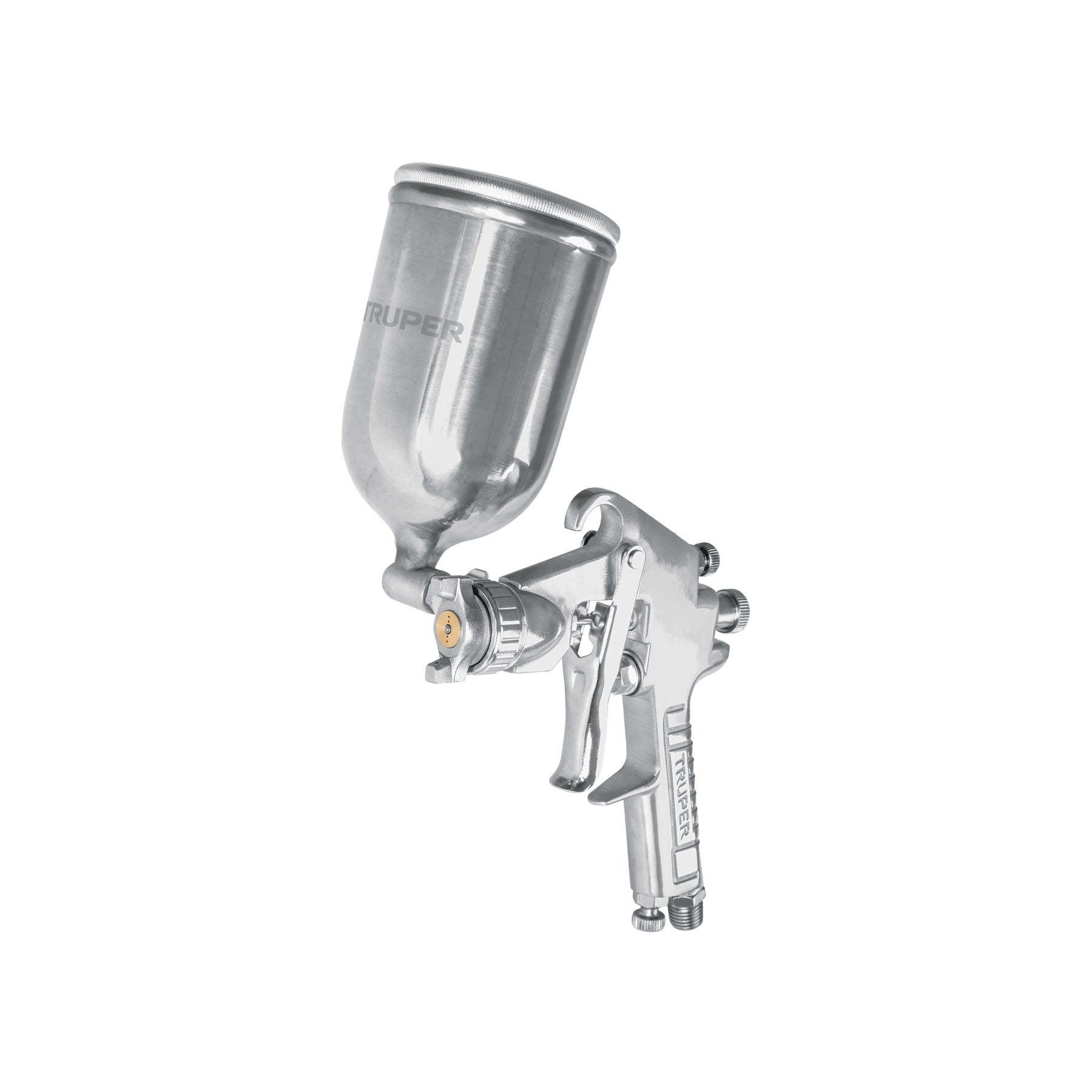 Pistola p/pintar gravedad LVMP,vaso aluminio, boquilla 1.7mm