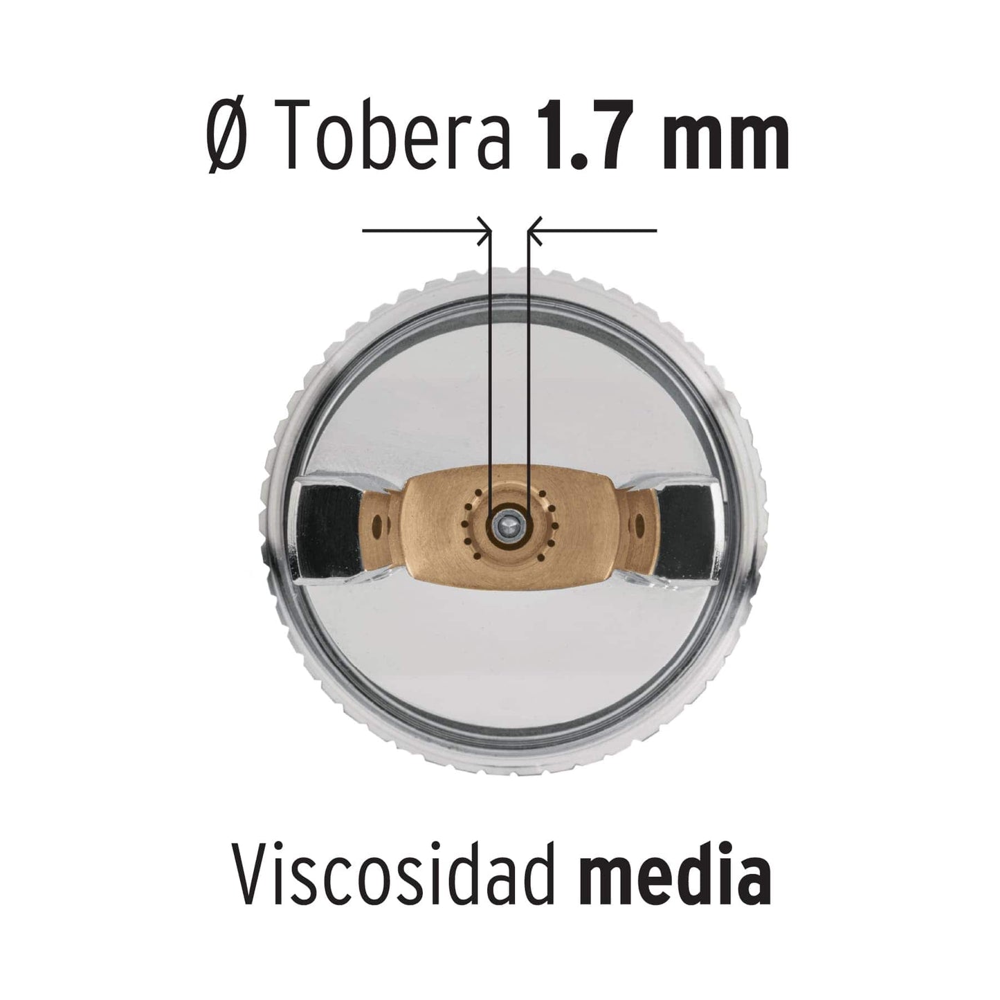 Pistola p/pintar gravedad HVLP,vaso plástico, boquilla 1.7mm