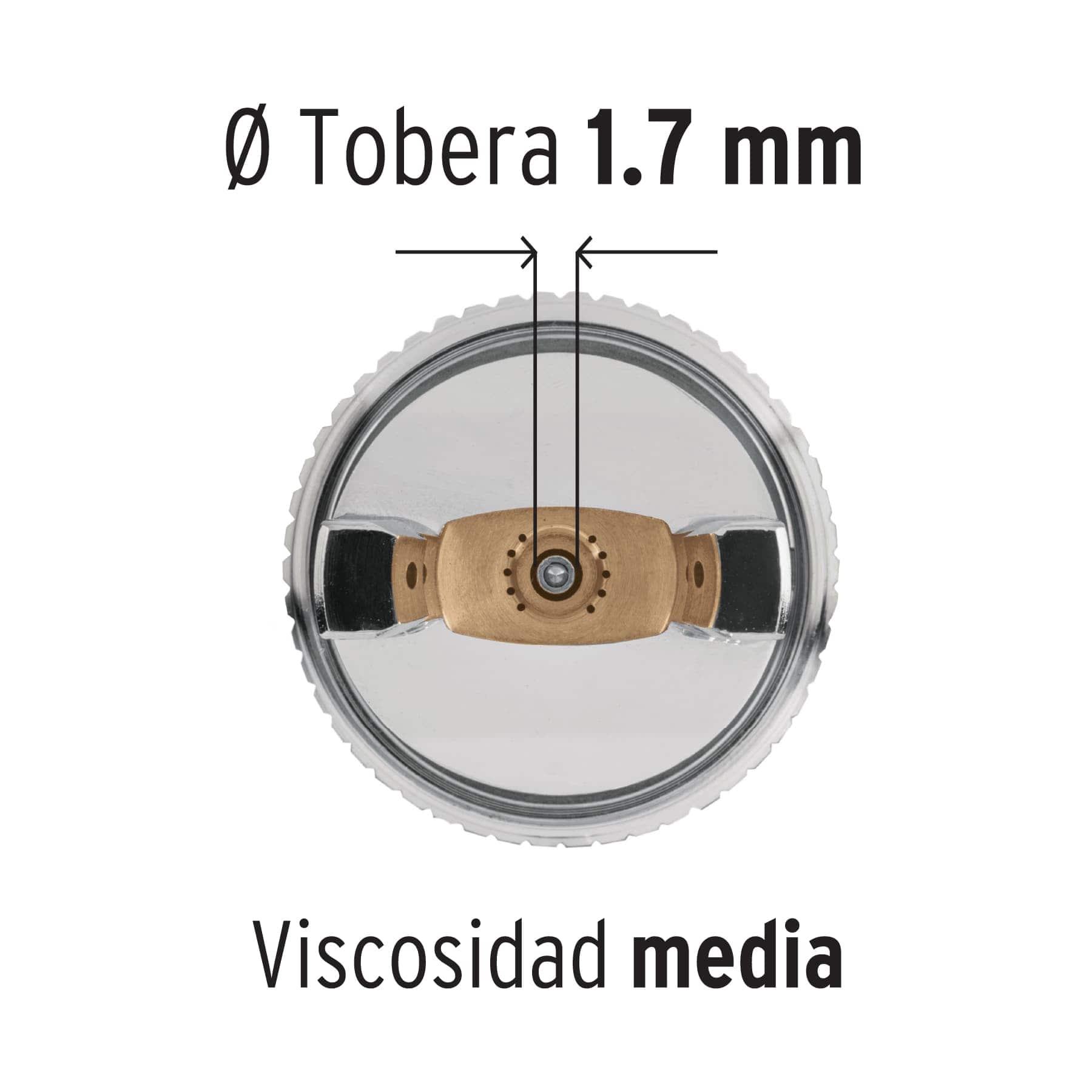 Pistola p/pintar gravedad HVLP,vaso plástico, boquilla 1.7mm