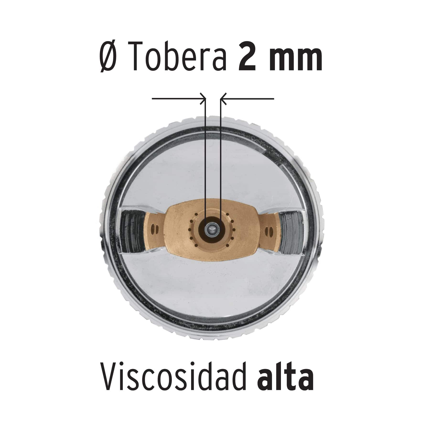 Pistola p/pintar gravedad HVLP,vaso plástico, boquilla 2.0mm