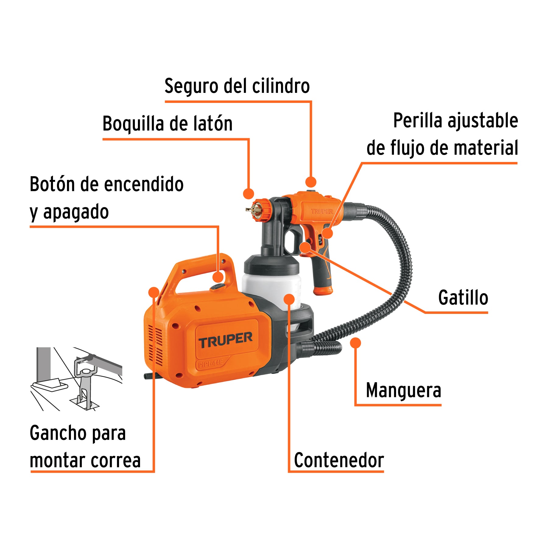 Pistola para pintar eléctrica, 600 W