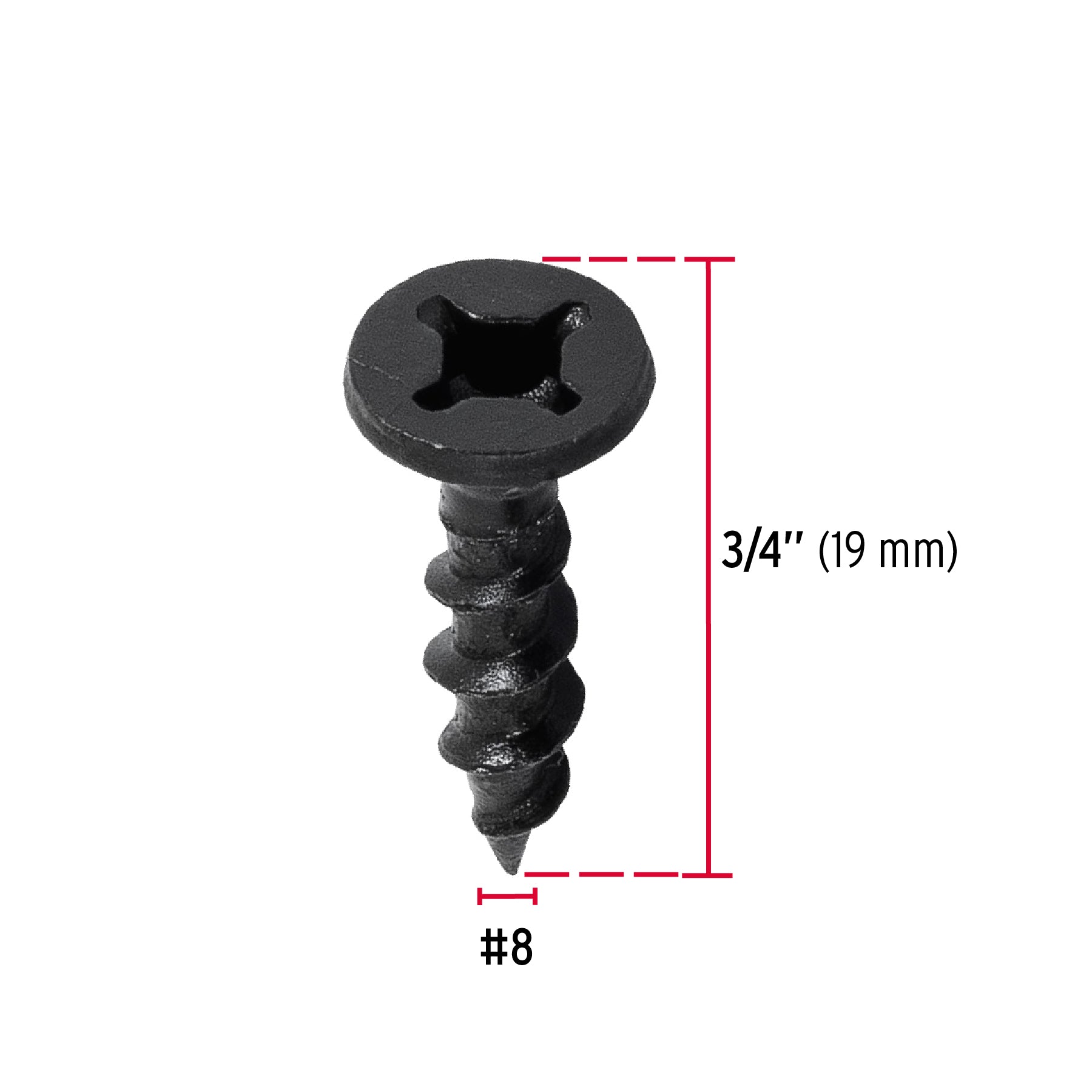 Pija tipo Quadrex, 8X1-1/2"