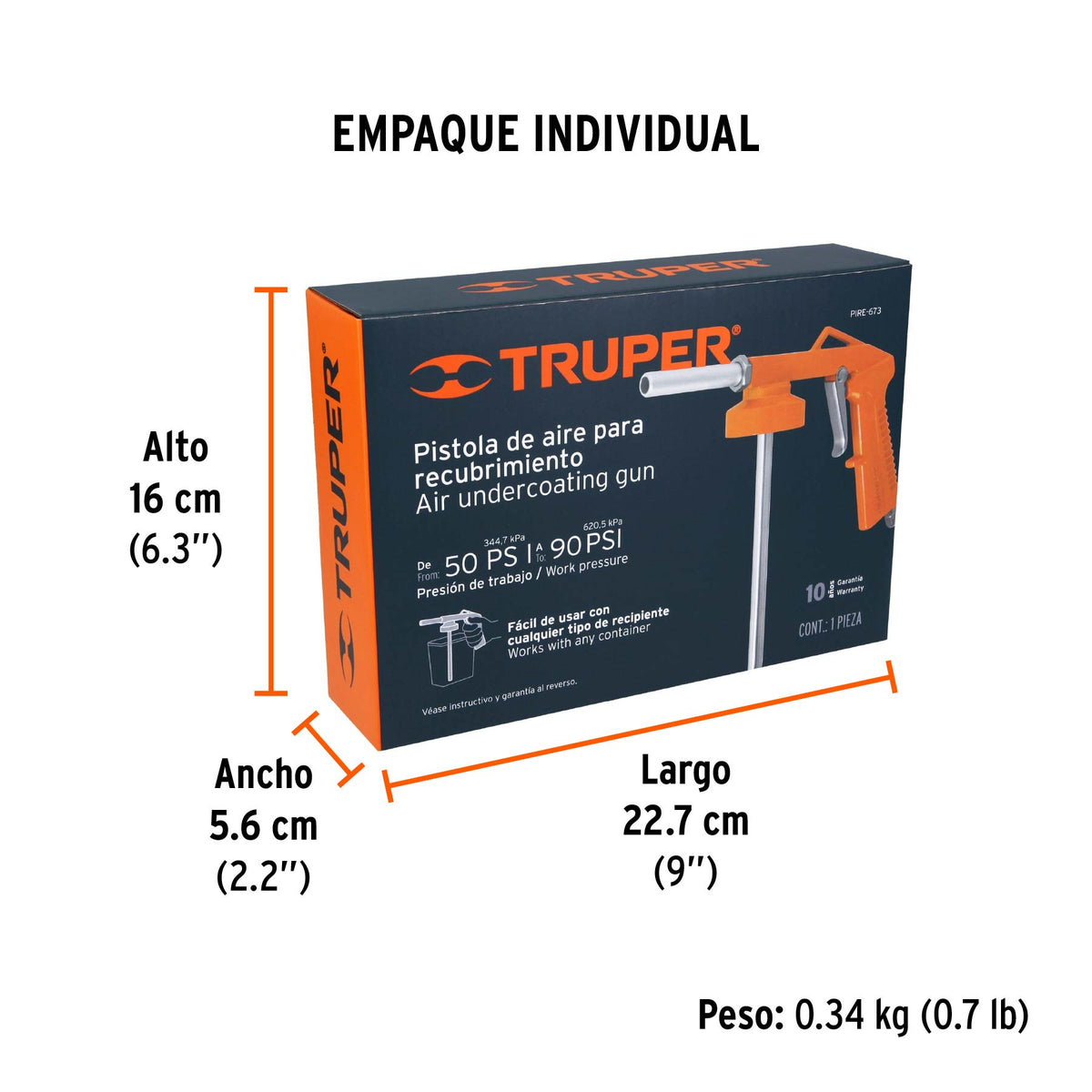 Pistola para recubrimiento (sólo cuerpo)