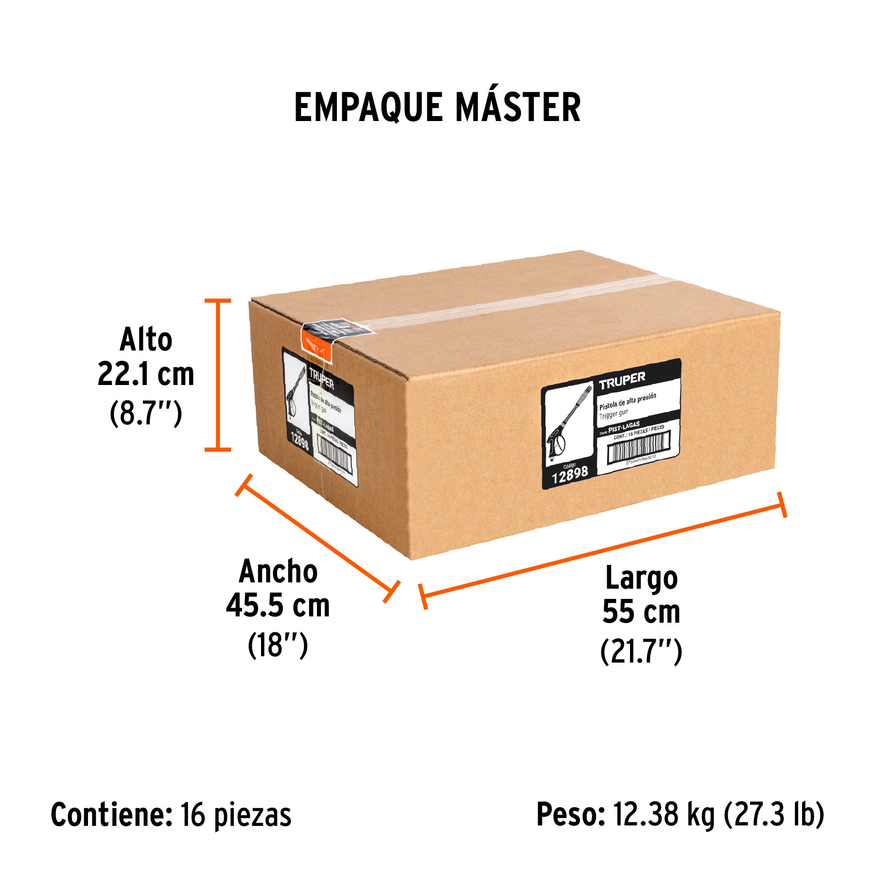 Pistola para hidrolavadora LAGAS-2800 y 3300
