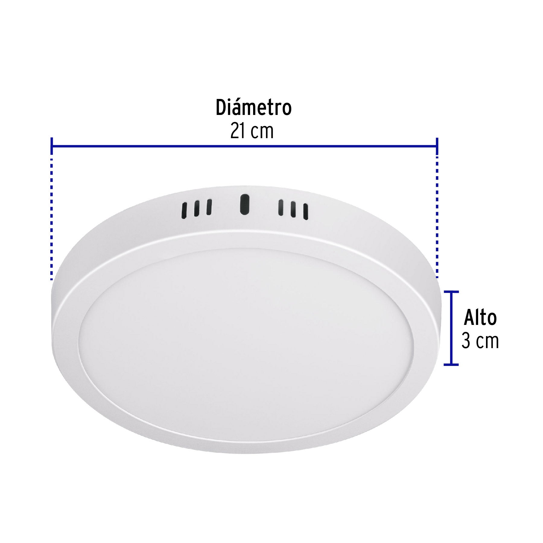 Plafón redondo, moderno, 18W, 6500K, LED, blanco