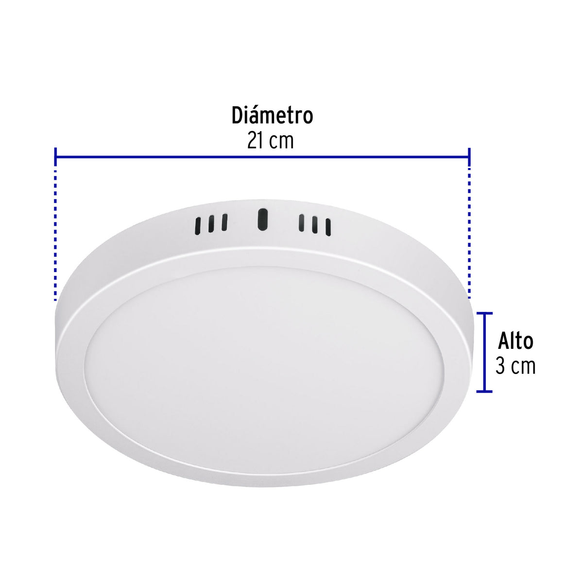 Plafón redondo, moderno, 18W, 6500K, LED, blanco