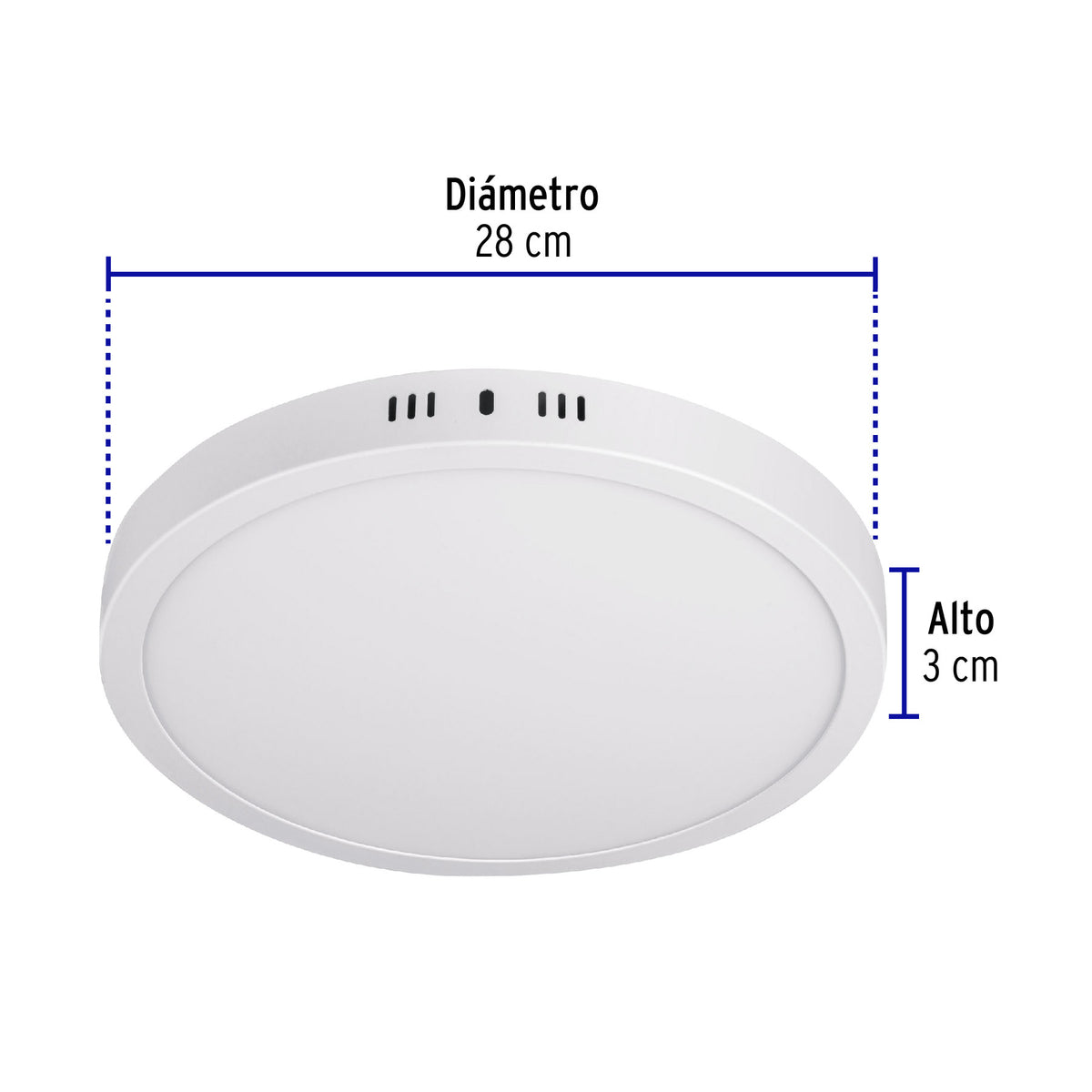 Plafón redondo, moderno, 24W, 6500K, LED, blanco